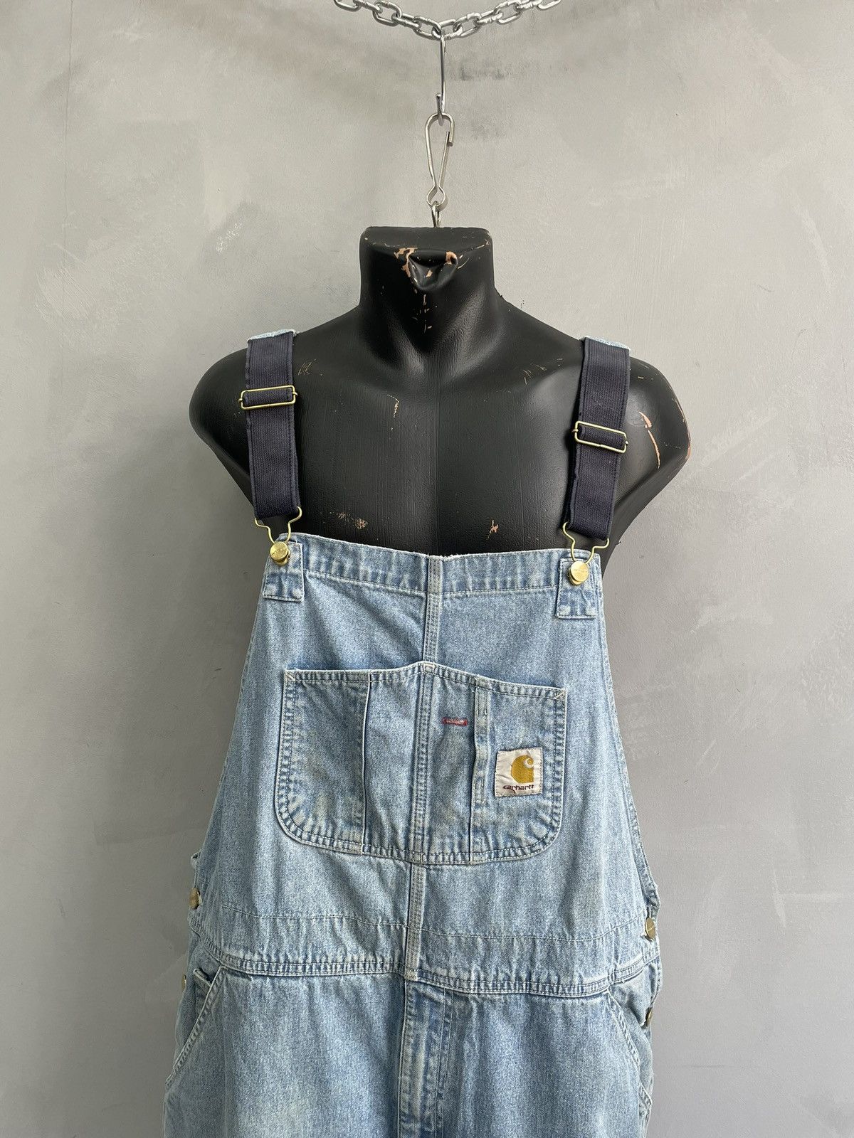 Carhartt Distressed overall Carhartt fashion pants carpenter y2k Size US 36 / EU 52 - 3 Thumbnail