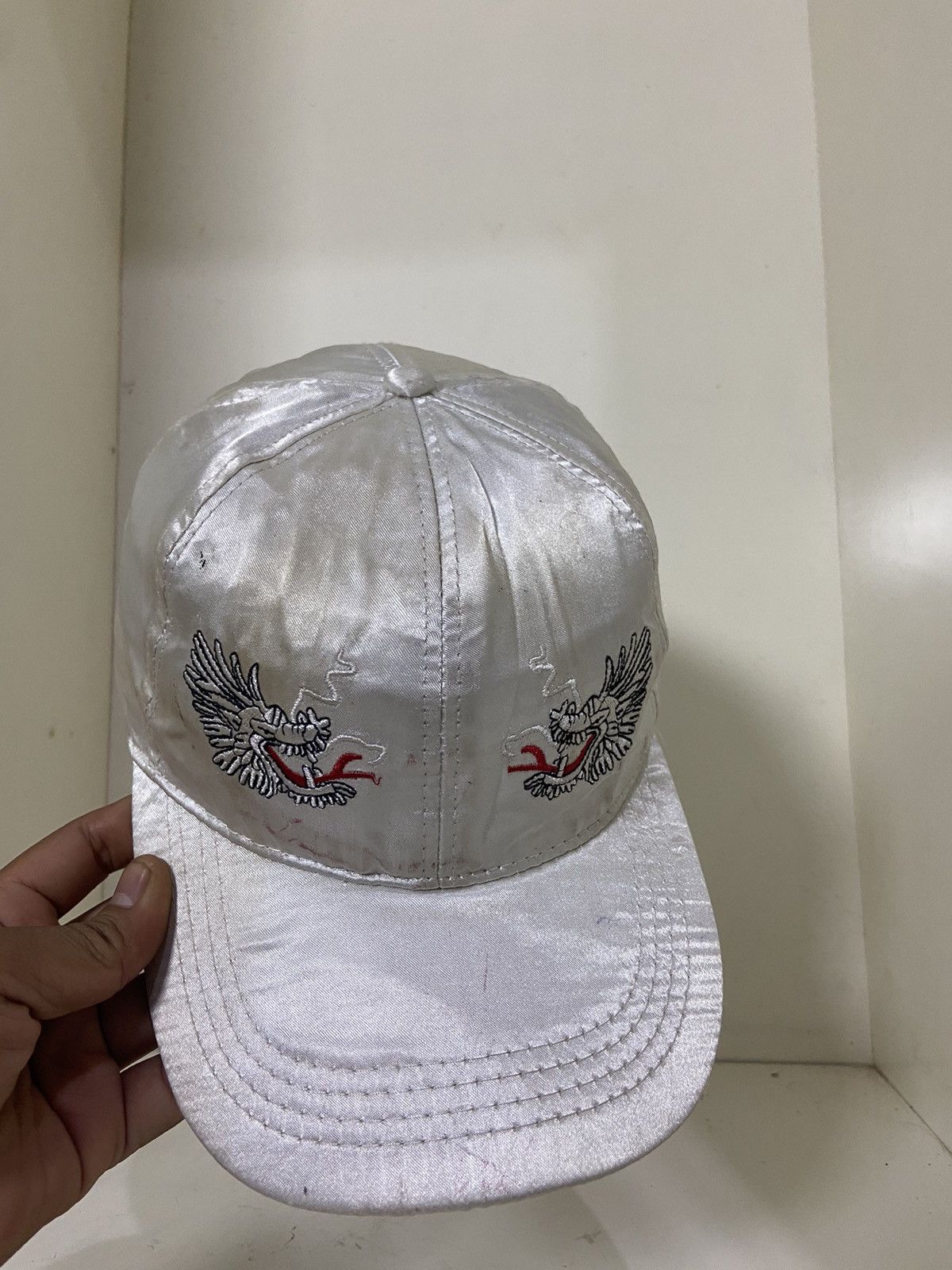 Japanese Brand × Vintage Vintage Sukajan hat with twin dragon image Size ONE SIZE - 3 Thumbnail