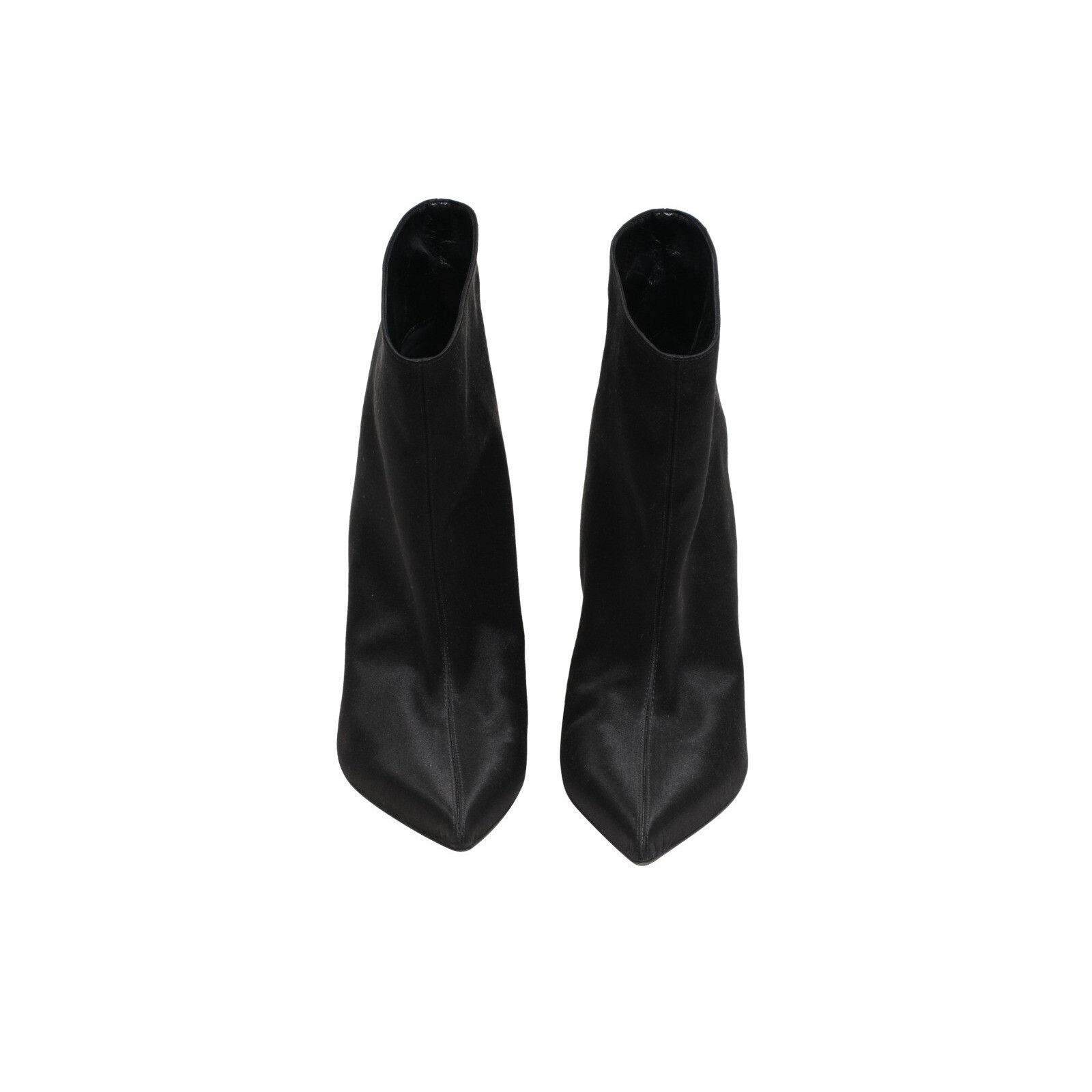 Alexandre Vauthier Alex Boots Black Satin Stiletto Pointed Toe Size US 9 / IT 39 - 2 Thumbnail