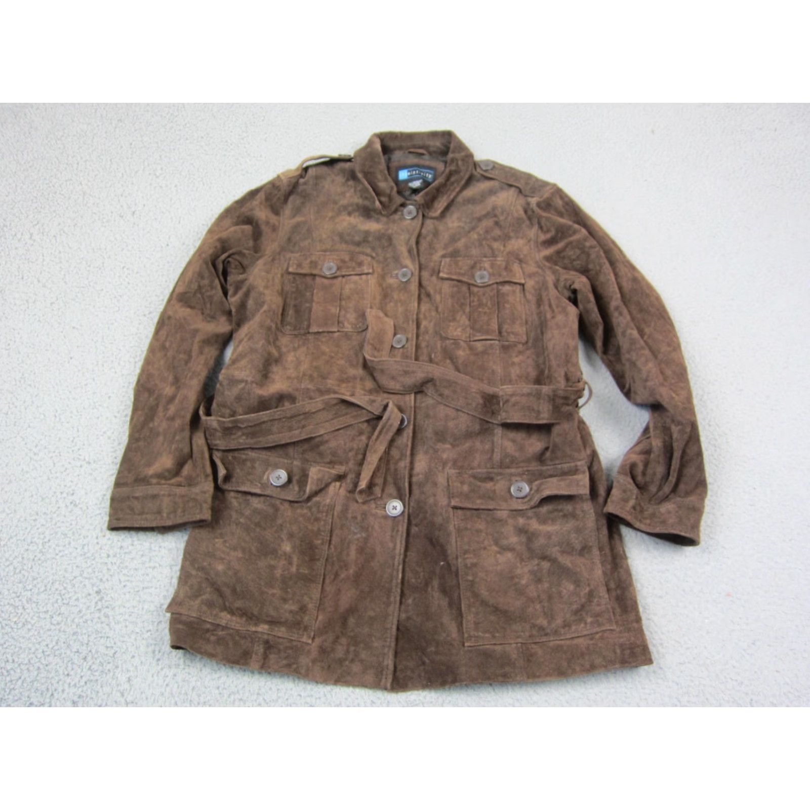 Vintage VINTAGE Relativity Jacket Womens Extra Large XL Brown Genuine Leather Belted Size XL / US 12-14 / IT 48-50 - 2 Thumbnail