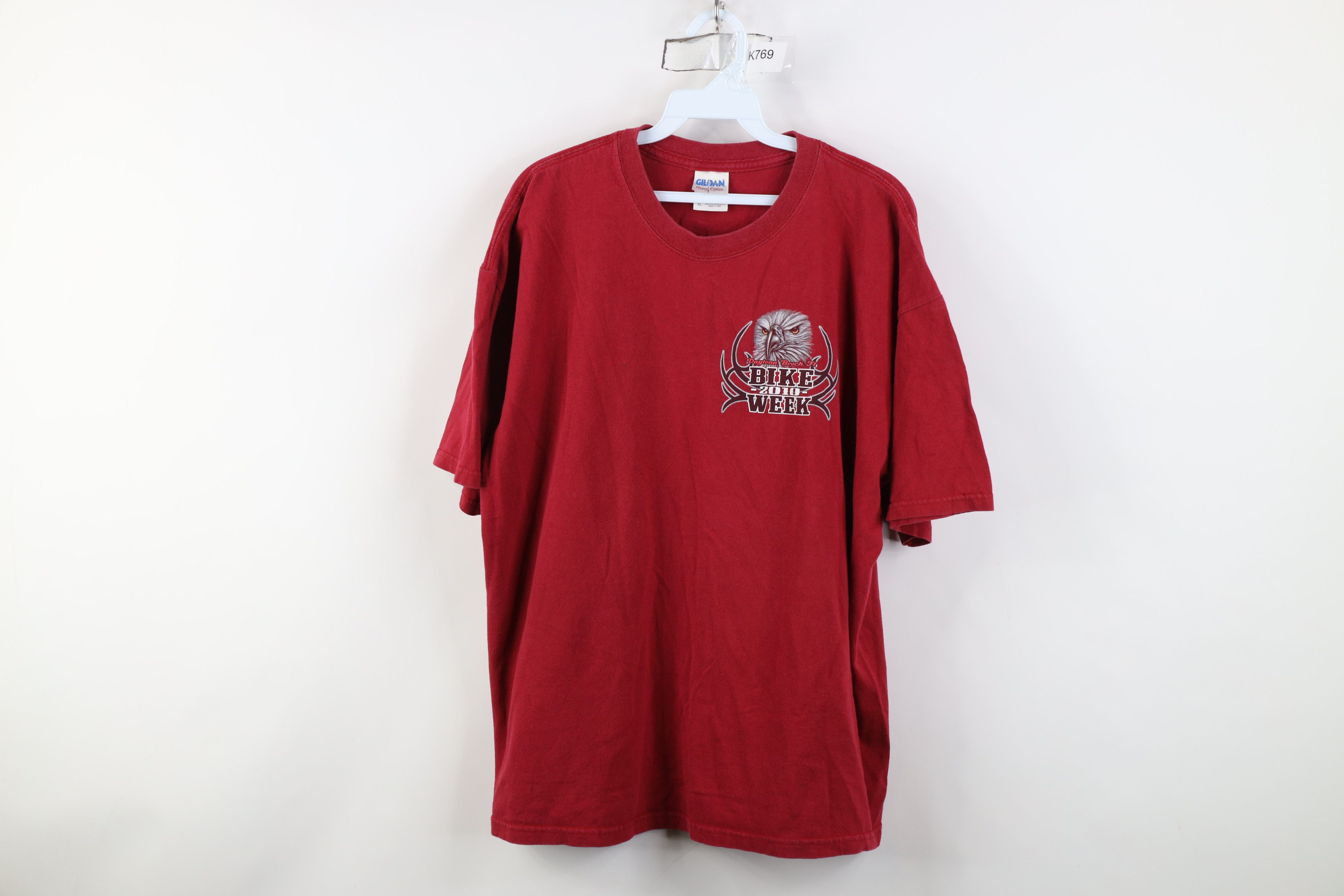 Vintage Vintage Y2K 2010 Daytona Bike Week Tribal Eagle T-Shirt Red Size US XL / EU 56 / 4 - 1 Thumbnail