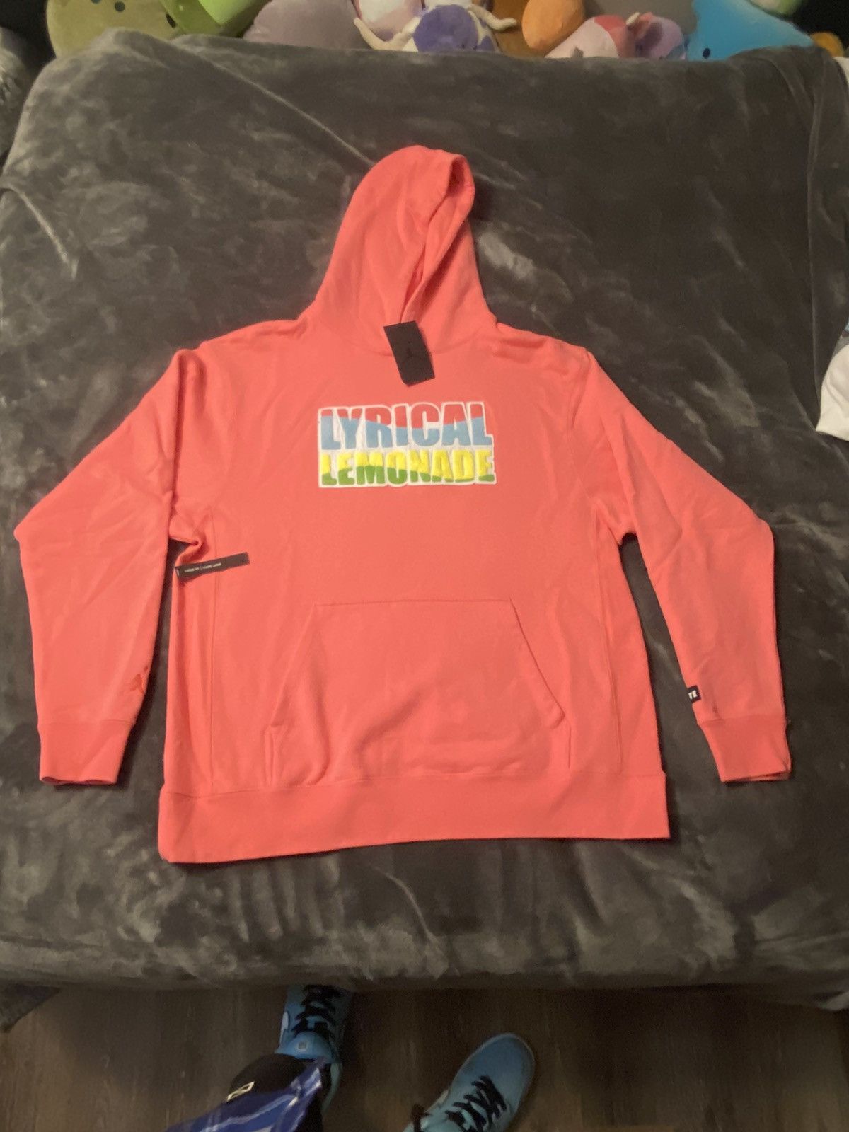 image of Lyrical Lemonade X Jordan Hoodie in Pink, Men's (Size XL)