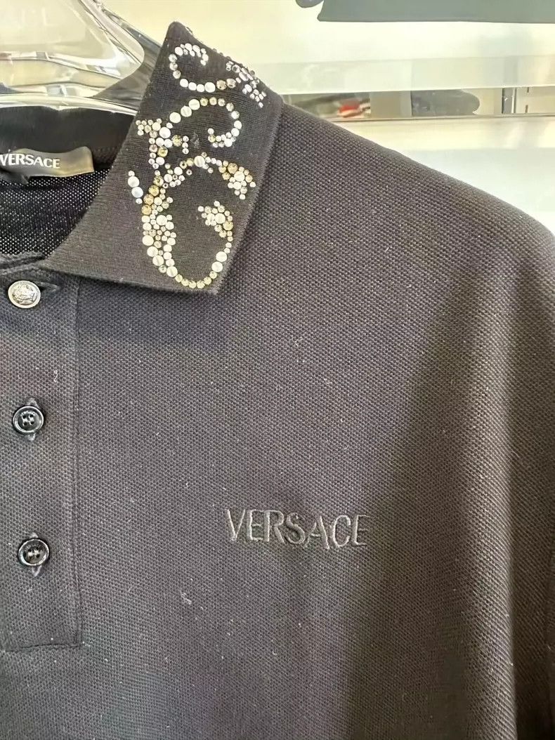 Versace Versace Brolded collar embroidered polo shirt Size US S / EU 44-46 / 1 - 3 Thumbnail