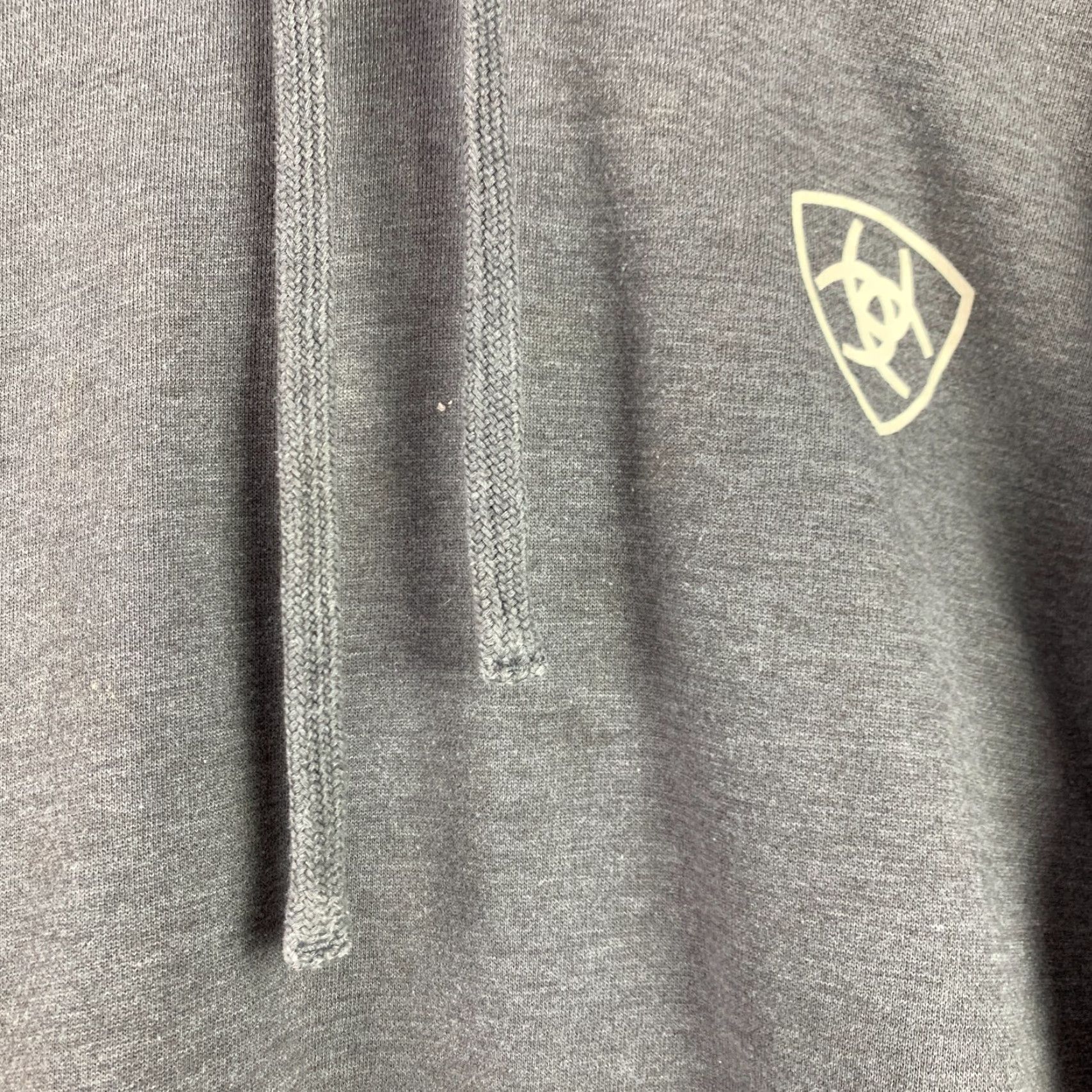 Ariat Ariat Hoodie Graphic Print Chest 46" Gray XL Mens Pullover Hooded Pockets Cotton Blend Fleece Size US XL / EU 56 / 4 - 3 Thumbnail