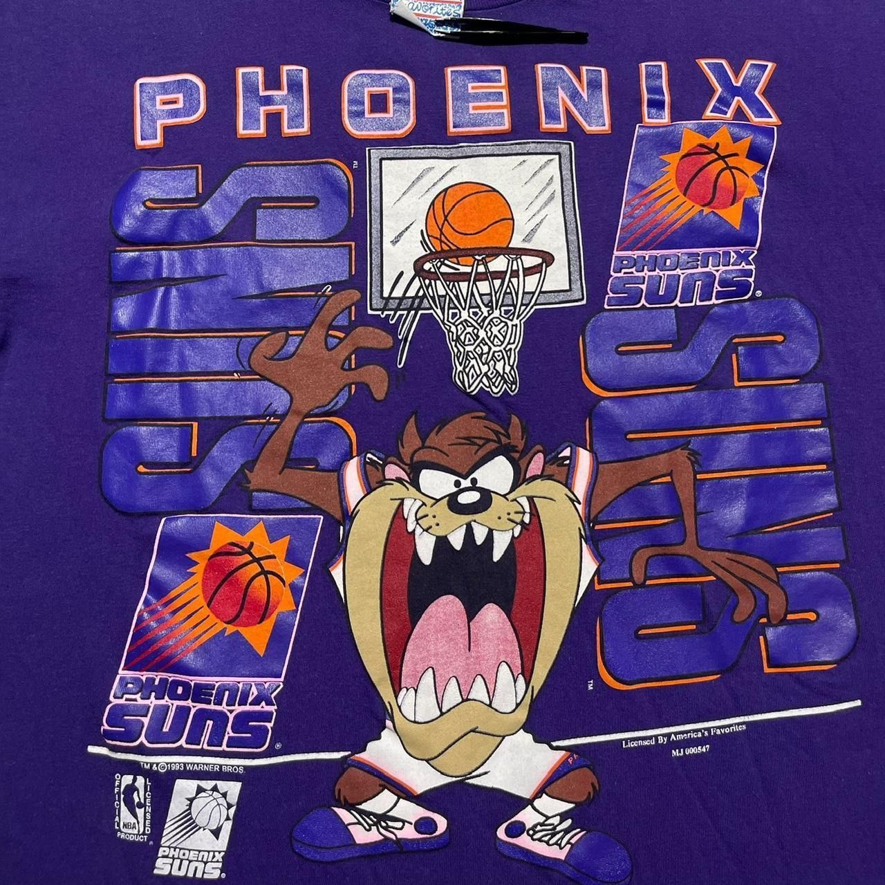 NBA × Vintage × Warner Bros Purple Vintage 1993 Suns Taz T-Shirt Size US XL / EU 56 / 4 - 3 Thumbnail