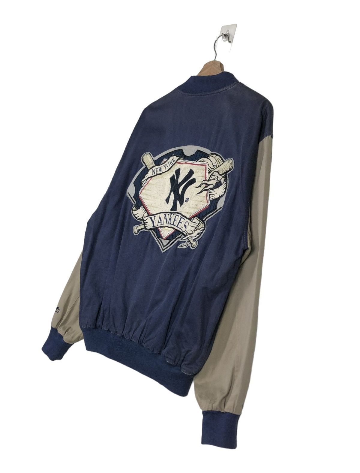 New York Yankees 🔥VINTAGE BOMBER JACKET NEW YORK YANKEES STARTER BIG LOGO Size US M / EU 48-50 / 2 - 8 Thumbnail