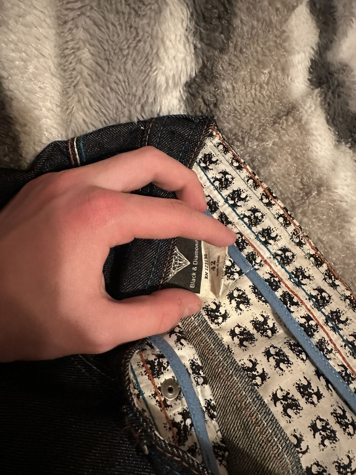 Japanese Brand × Vintage Denim w/ interesting back pockets Size US 42 / EU 58 - 3 Thumbnail