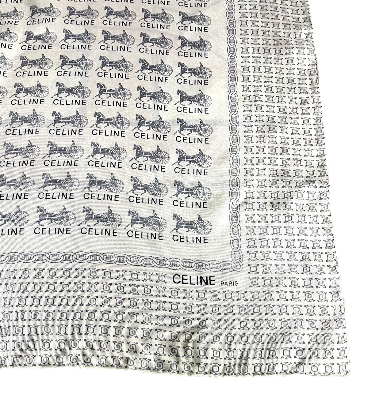 Celine CELINE MONOGRAM MOTIF LUXURY SILK SCARF SCARVES Size ONE SIZE - 1 Thumbnail