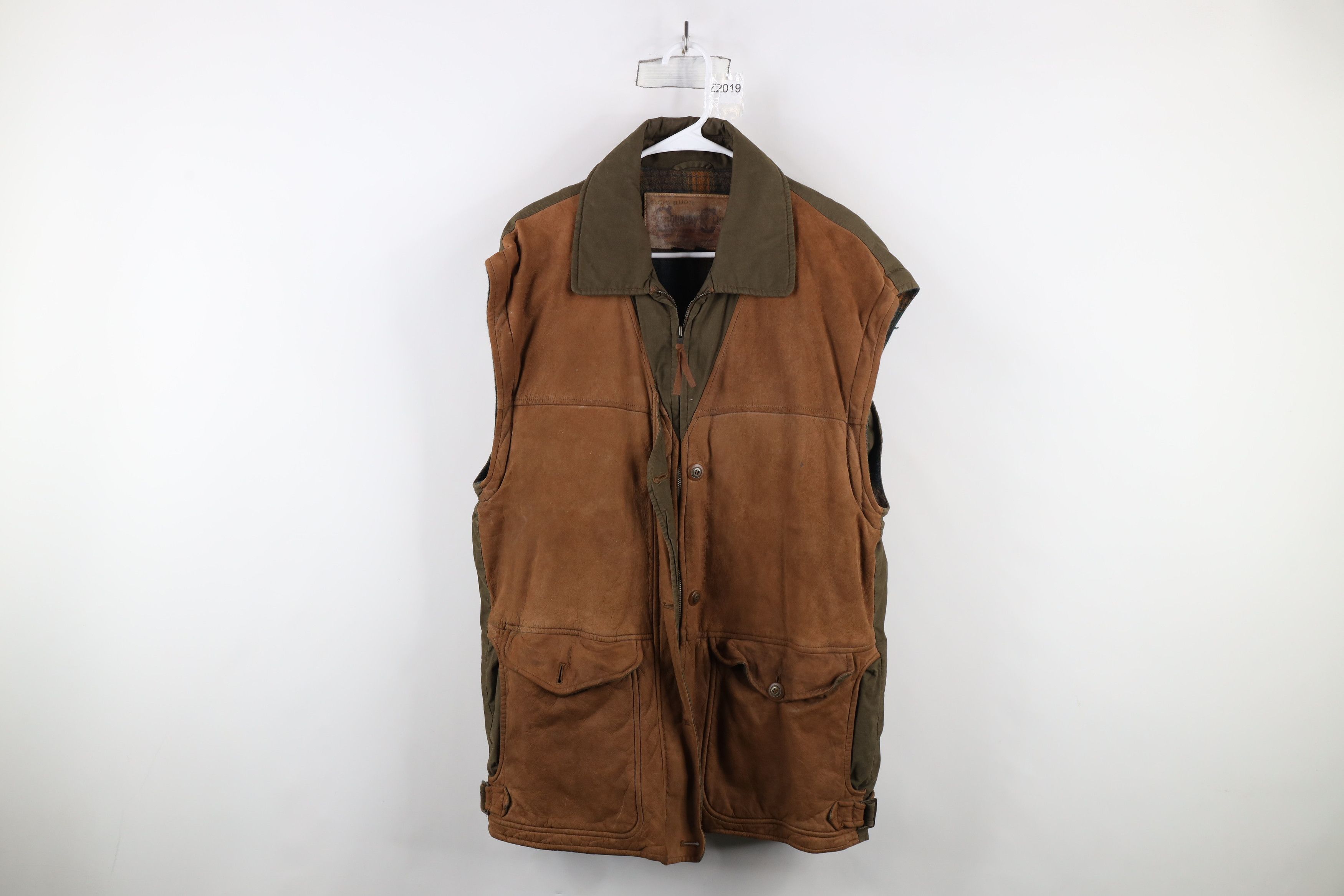 Vintage Vintage 90s Convertible Lined Suede Leather Vest Jacket Size US L / EU 52-54 / 3 - 15 Thumbnail