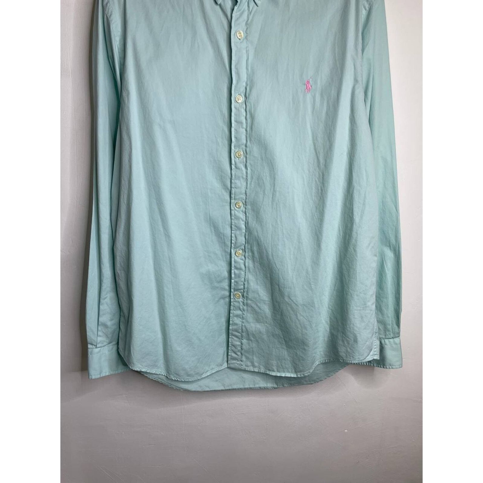 Ralph Lauren Vintage Polo Ralph Lauren Shirt Mint Pink Logo XL Slim Fit Size US XL / EU 56 / 4 - 2 Thumbnail