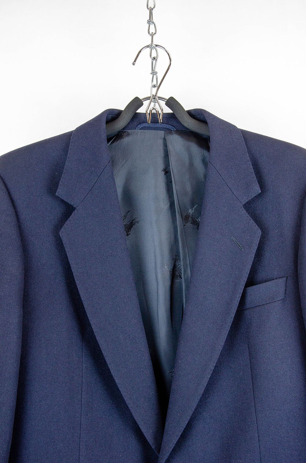 Prada Burberrys Navy Wool Blazer w/ Crest Buttons – M/L Size 48R - 7 Thumbnail