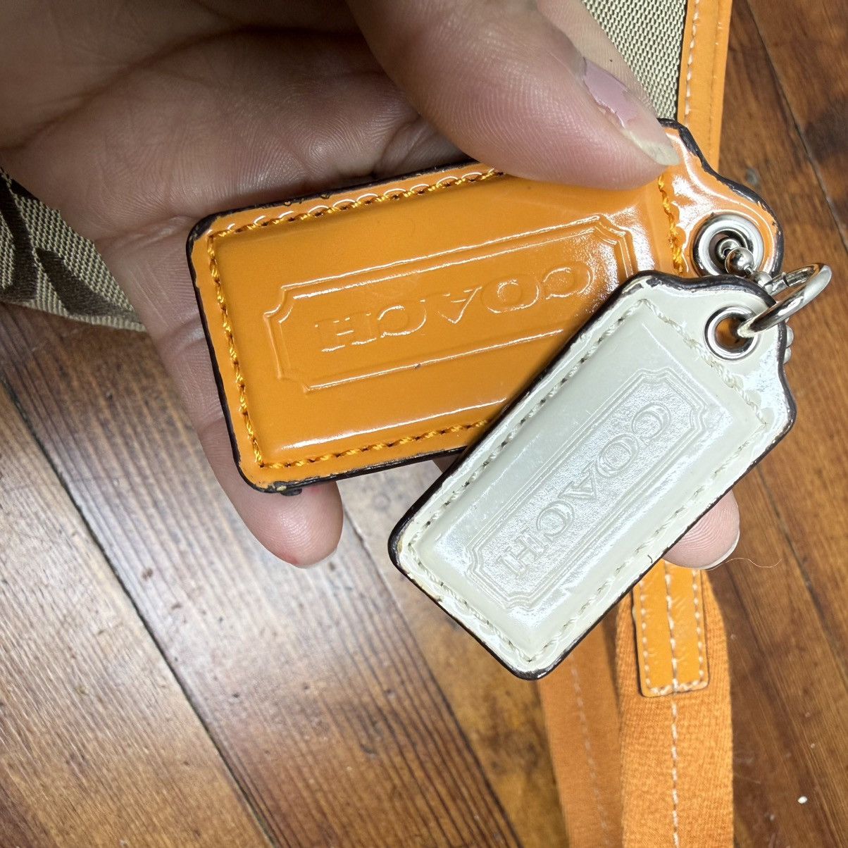 Coach Coach Khaki Signature Crossbody with Orange Trim Size ONE SIZE - 3 Thumbnail