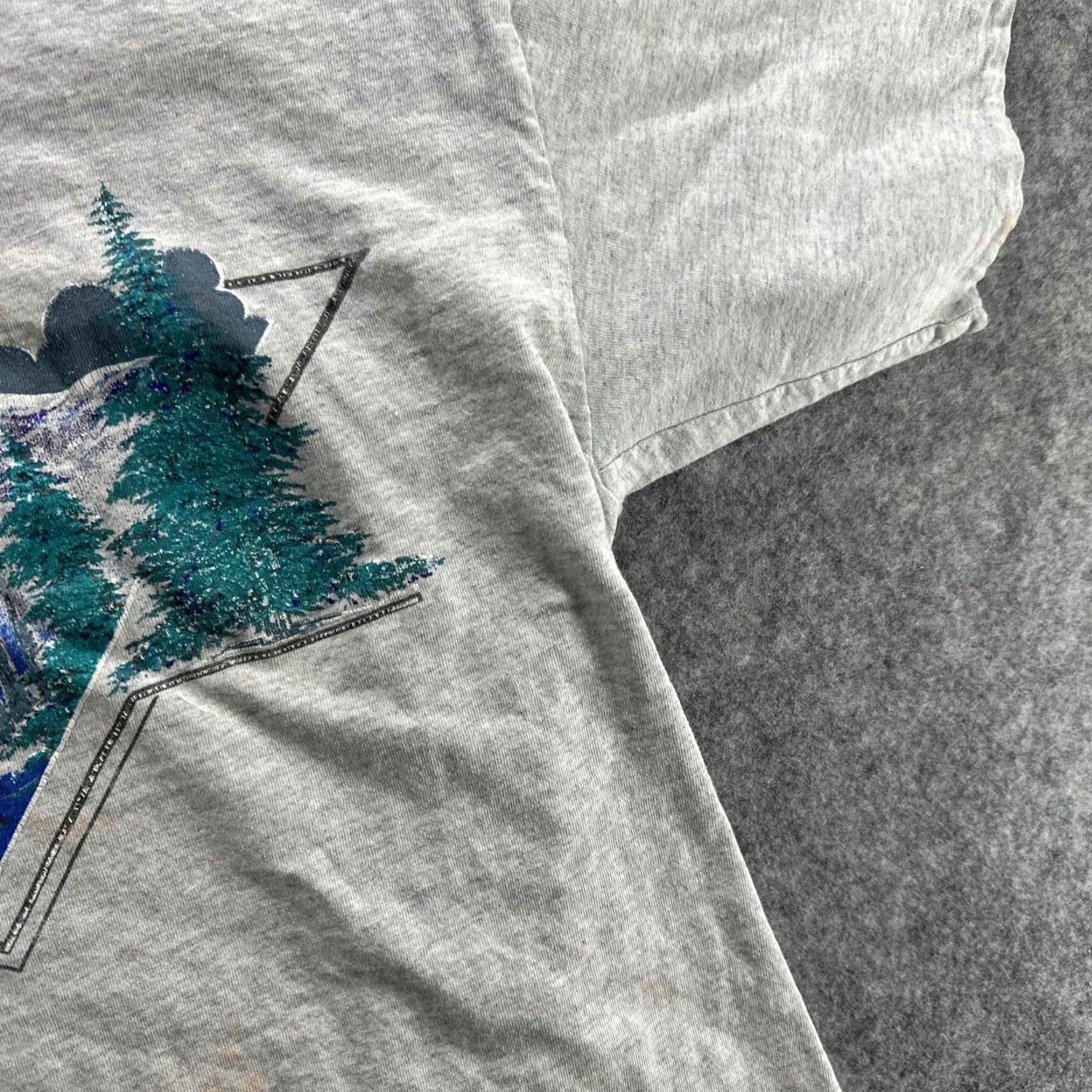 Doublet VINTAGE 90s Mountain Nature T-Shirt Mens Large Gray Double Collar Outdoor Graphic Tee Size US L / EU 52-54 / 3 - 5 Thumbnail