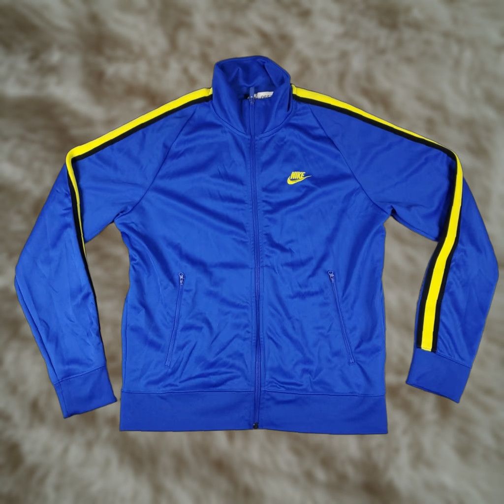 Nike Nike Jacket Mens Size M Blue Yellow Full Zip Track Jacket Size US M / EU 48-50 / 2 - 1 Thumbnail
