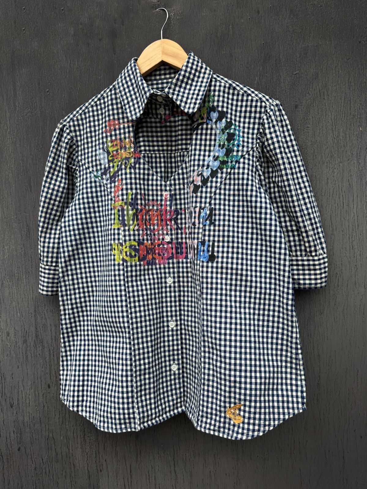 Vivienne Westwood Vivienne Westwood Anglomania Graffiti Heart Shirt Gingham 44 Size M / US 6-8 / IT 42-44 - 2 Thumbnail