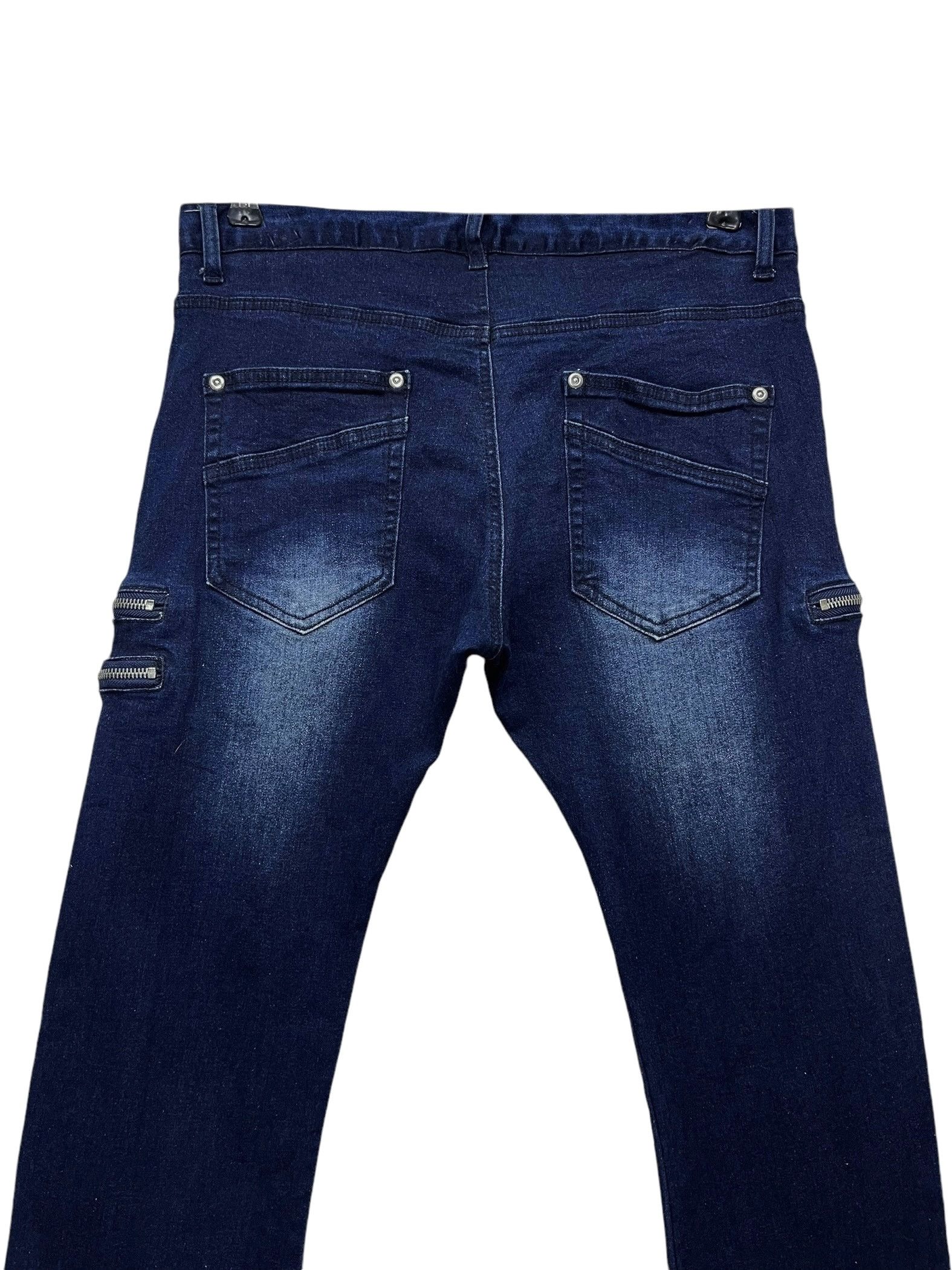 Blue Blue Japan 🔥FYE🔥BIKE*STAR Grunge Punk Multi-zipper FLARE Pants Size US 30 / EU 46 - 8 Thumbnail