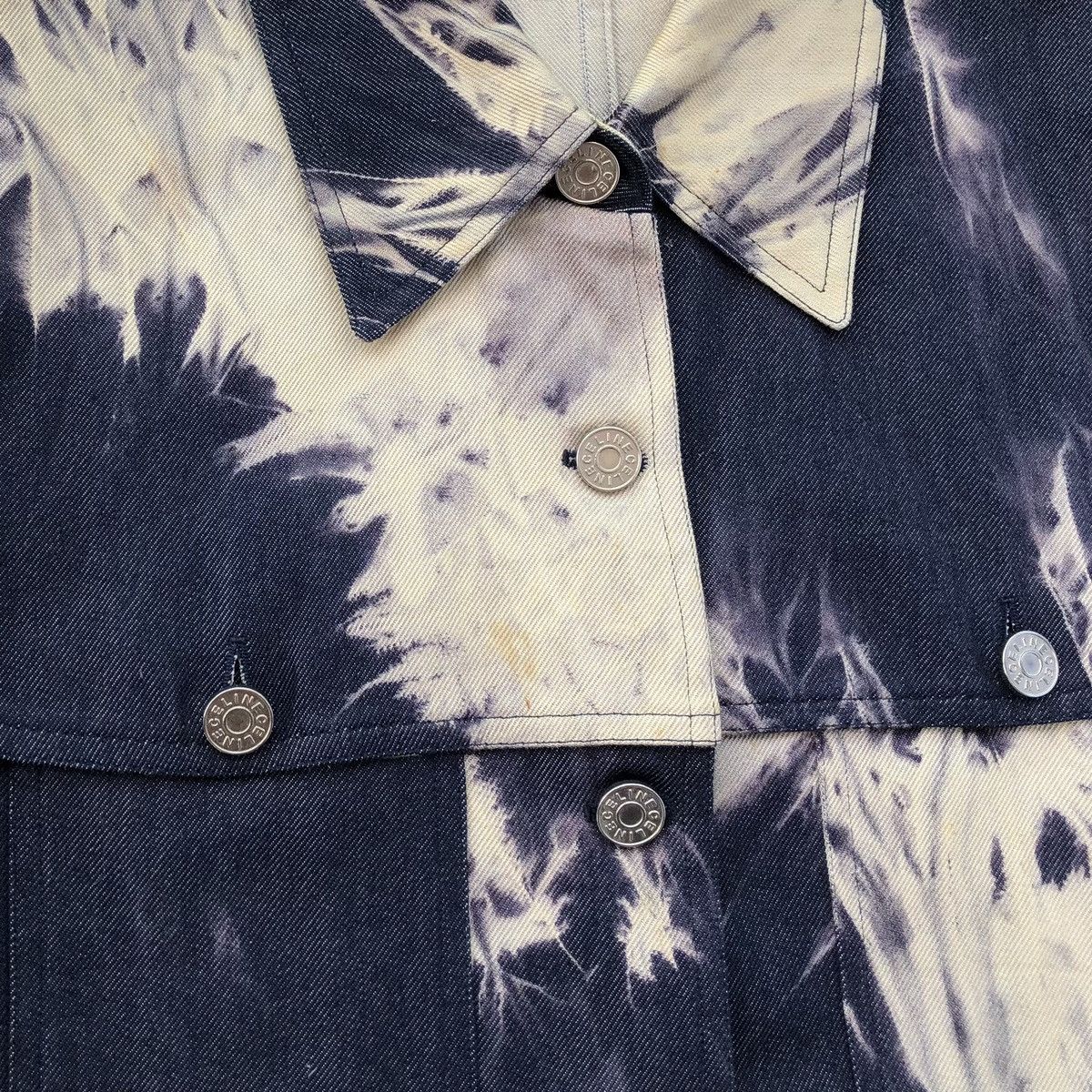 Celine Vintage CELINE SS2000 Denim Tie Dye Indigo Tucker Jacket Size M / US 6-8 / IT 42-44 - 15 Thumbnail
