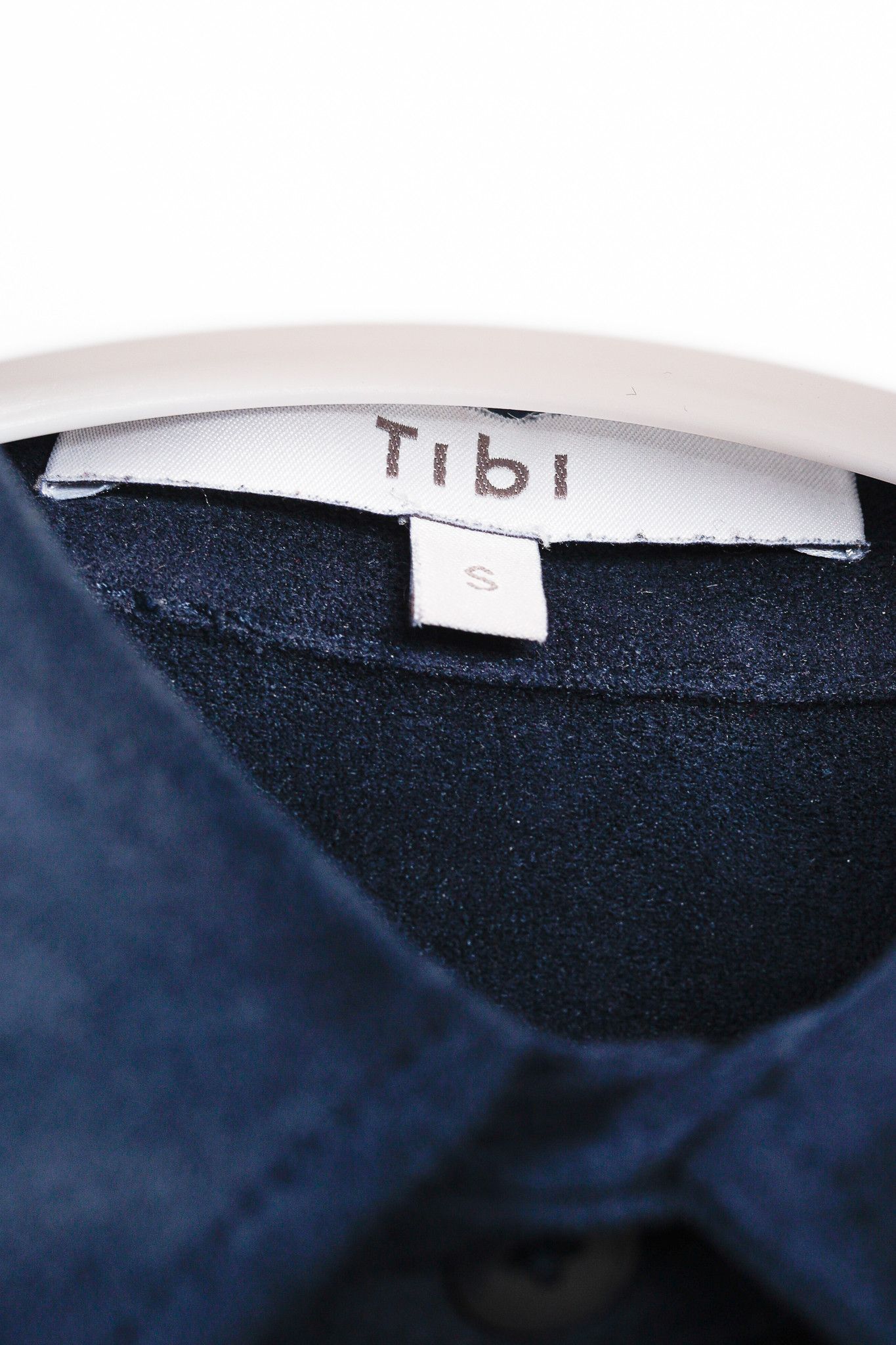 Tibi Tibi Faux Suede Midnight Blue Button Up Shirt Size S / US 4 / IT 40 - 4 Thumbnail