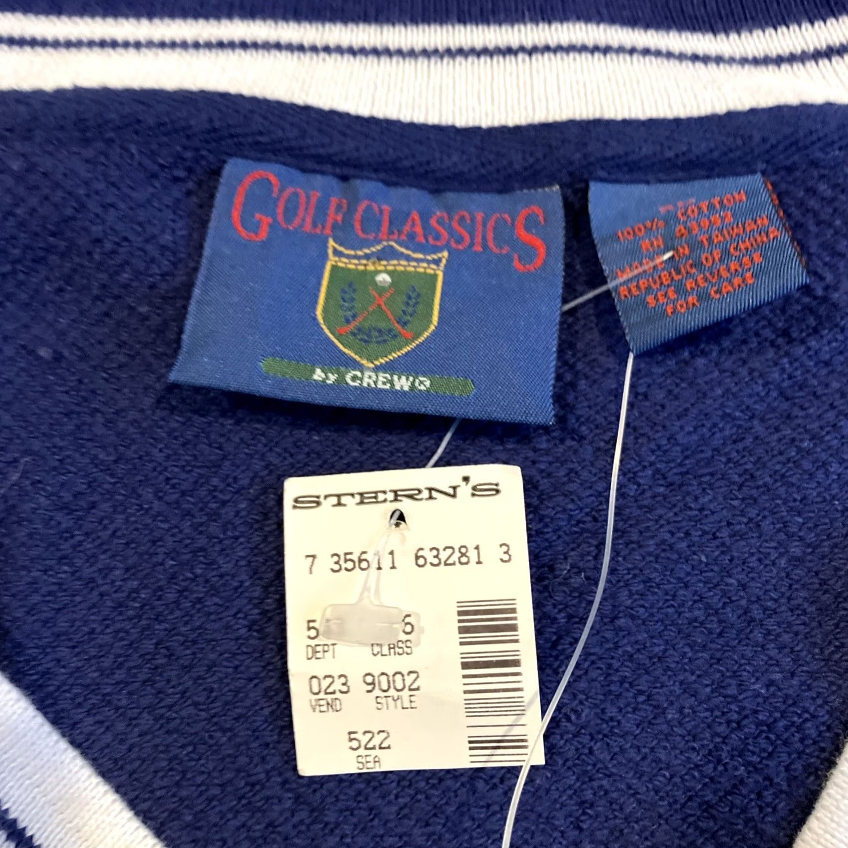 Vintage Vintage Golf Classics By Crew Cotton V Neck Embroidered Sweater XL NWT Size US XL / EU 56 / 4 - 5 Thumbnail