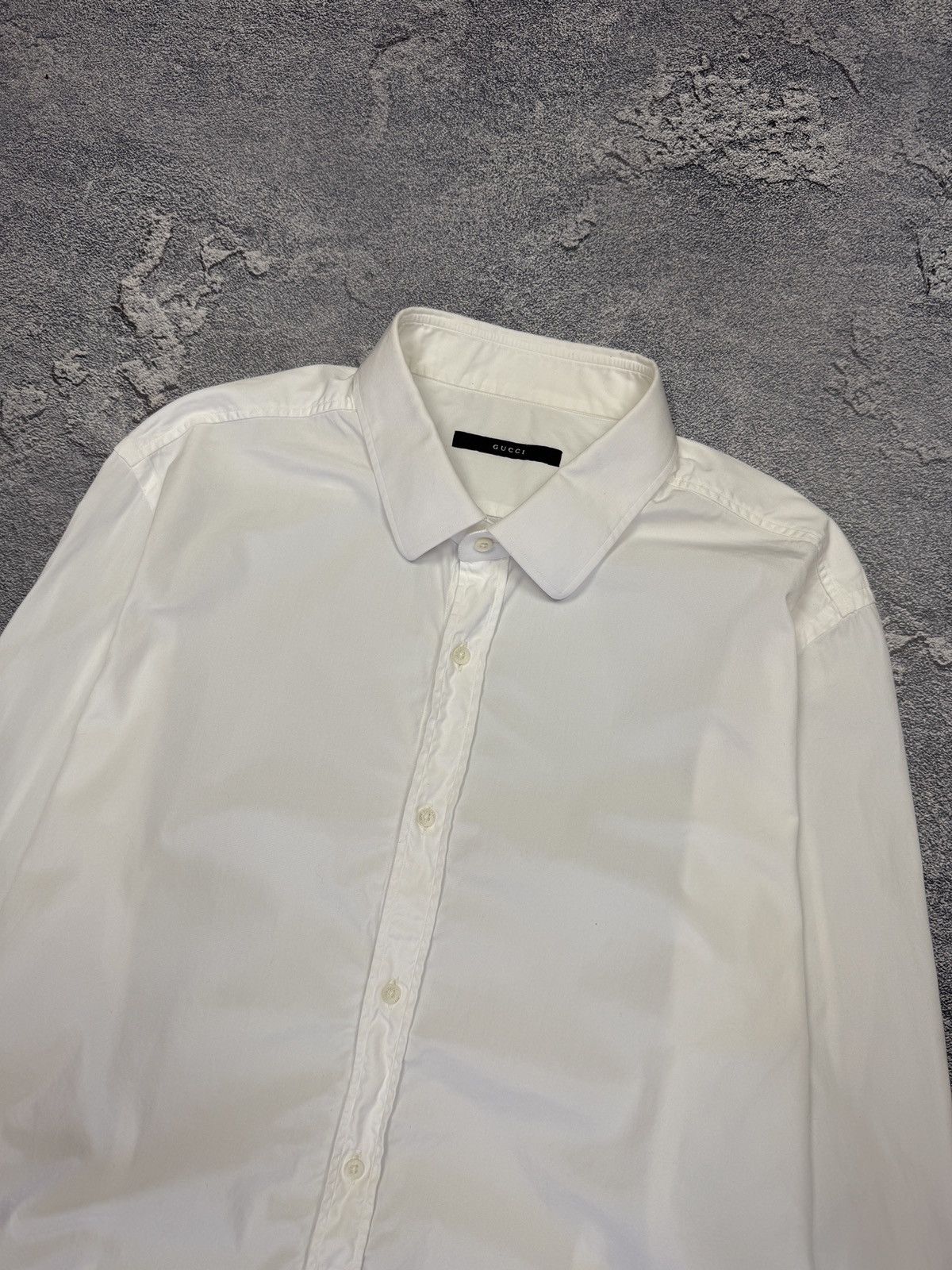 Gucci Vintage Gucci White Shirt Size US L / EU 52-54 / 3 - 3 Thumbnail