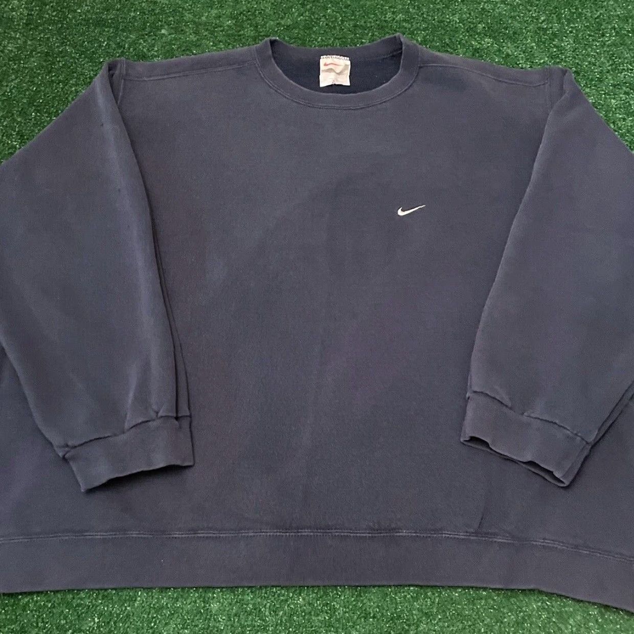 Nike VINTAGE Nike Essentials Blank Swoosh Crewneck Sweatshirt Men XXL Blue 90s Pullover USA Size US XXL / EU 58 / 5 - 4 Thumbnail