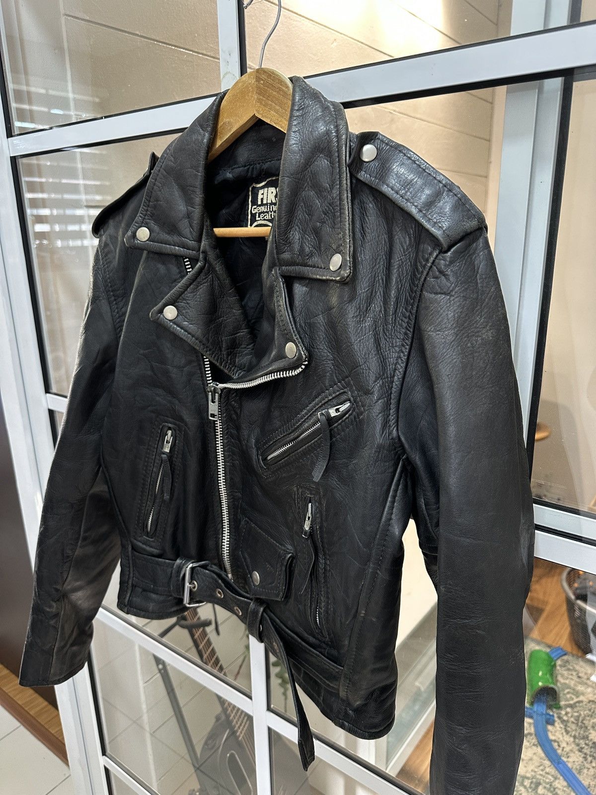 First MFG Co. 1980 First Genuine Leather Double Rider Biker Jacket Size US M / EU 48-50 / 2 - 4 Thumbnail