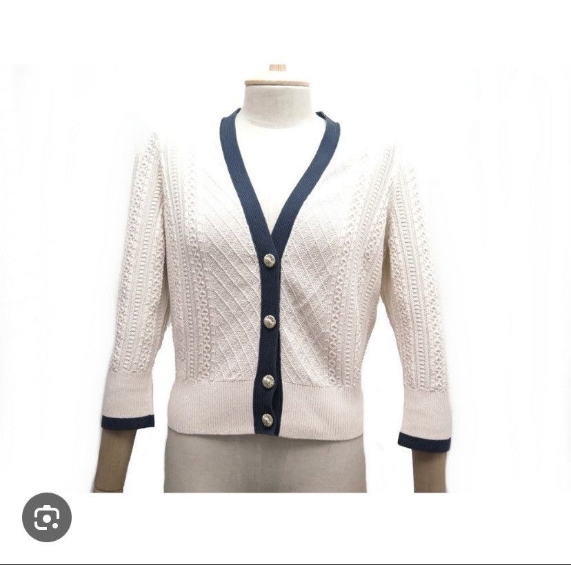 Chanel Bicolor Knit Cardigan