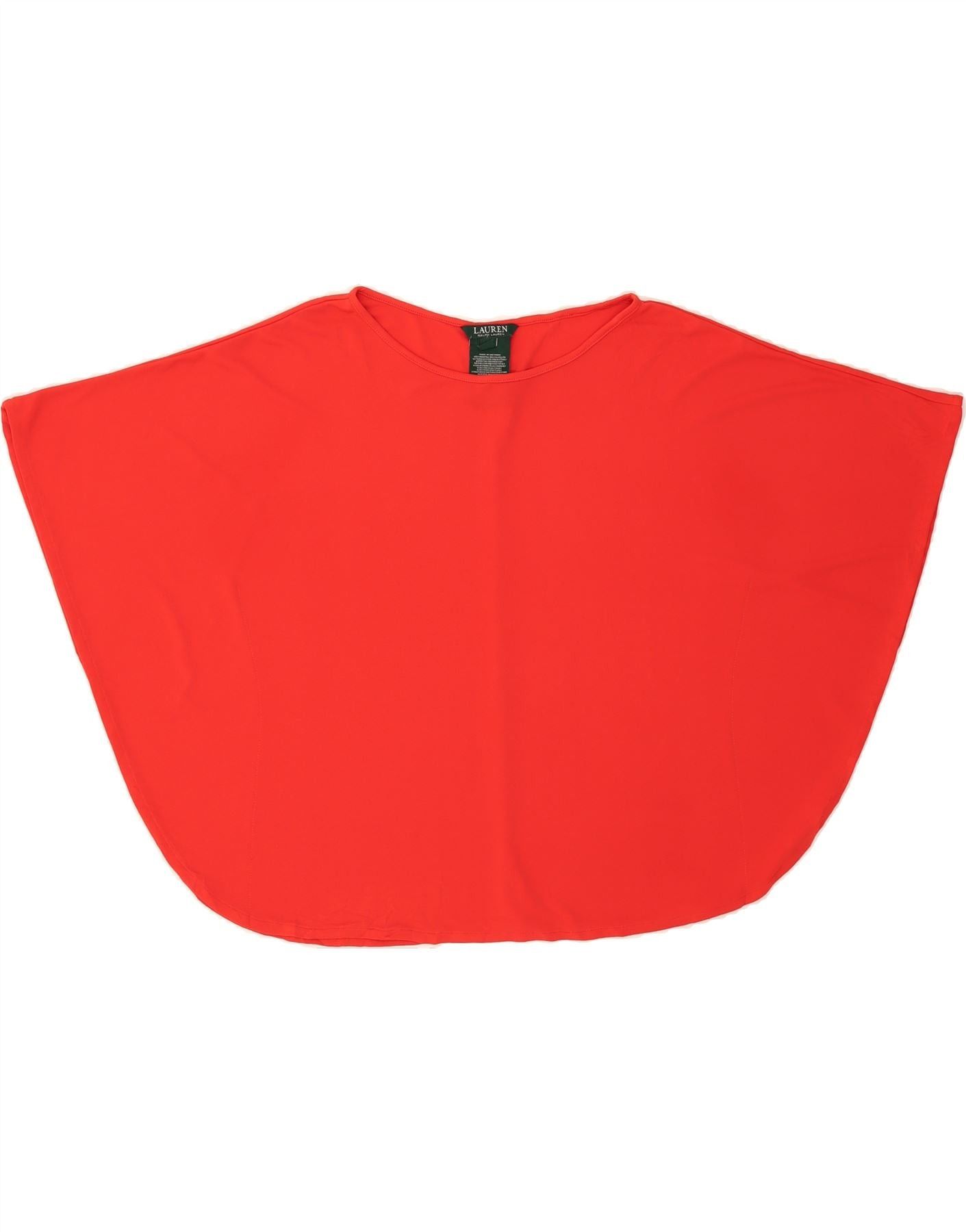 Ralph Lauren Womens Poncho Blouse Top UK 14 Medium Red Polyester Size M / US 6-8 / IT 42-44 - 1 Thumbnail