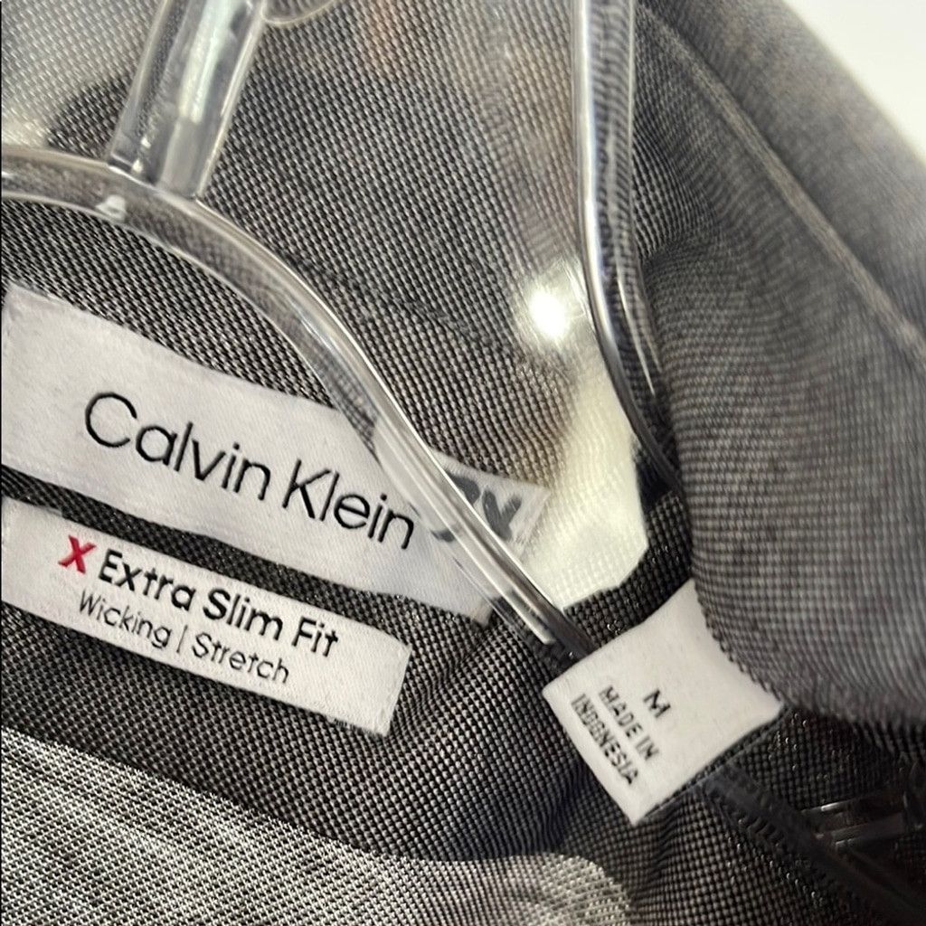 Calvin Klein Calvin Klein Etra Slim Fit - Medium Gray Button-Up Shirt Size US M / EU 48-50 / 2 - 3 Thumbnail