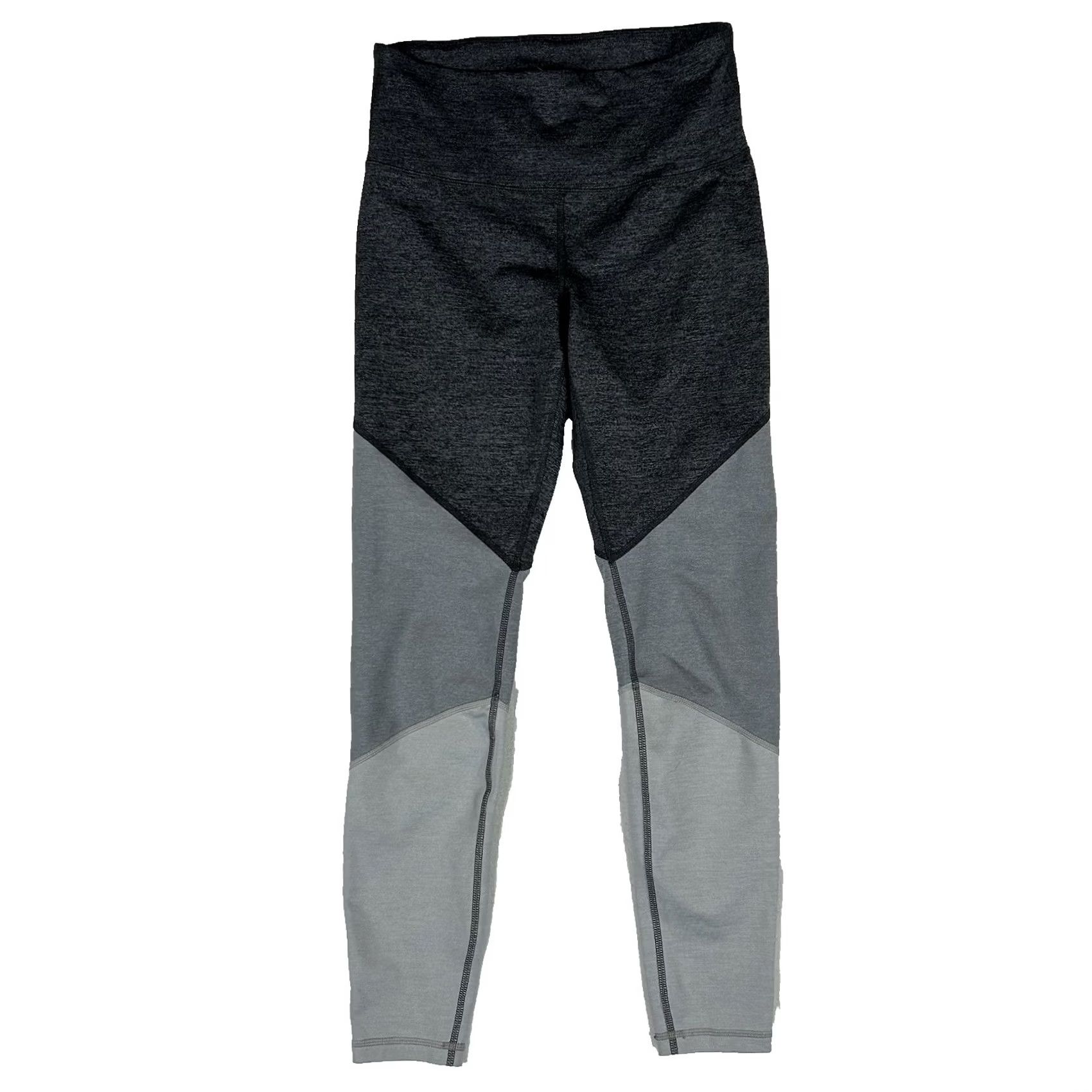 Old Navy Old Navy Active Go-Dry Leggings Women Size M Gray Colorblock Athletic Run Pants Skinny Inseam 29 in Size 32" / US 10 / IT 46 - 2 Thumbnail