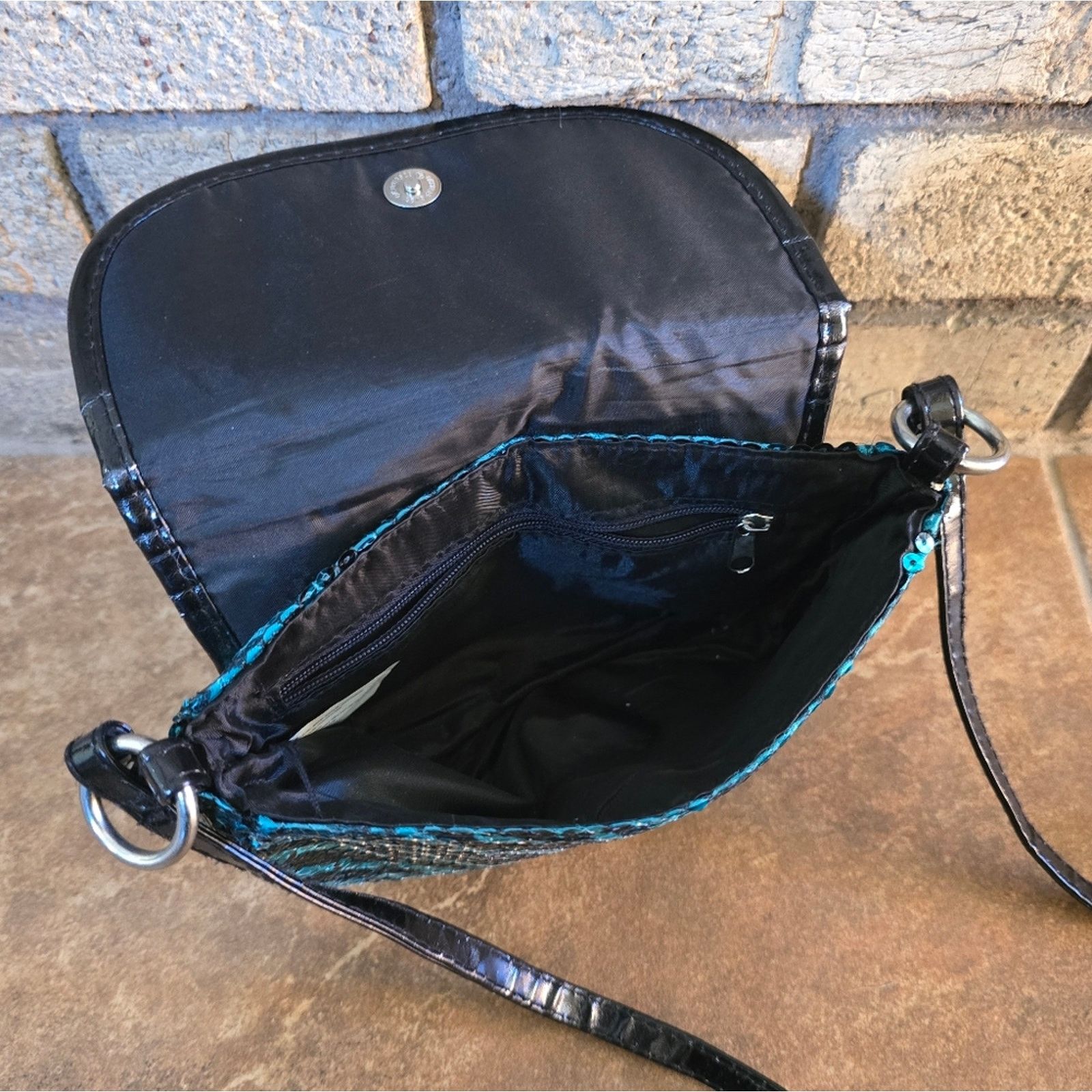 Other Blue Black Sequin Detailed Crossbody Size ONE SIZE - 4 Thumbnail