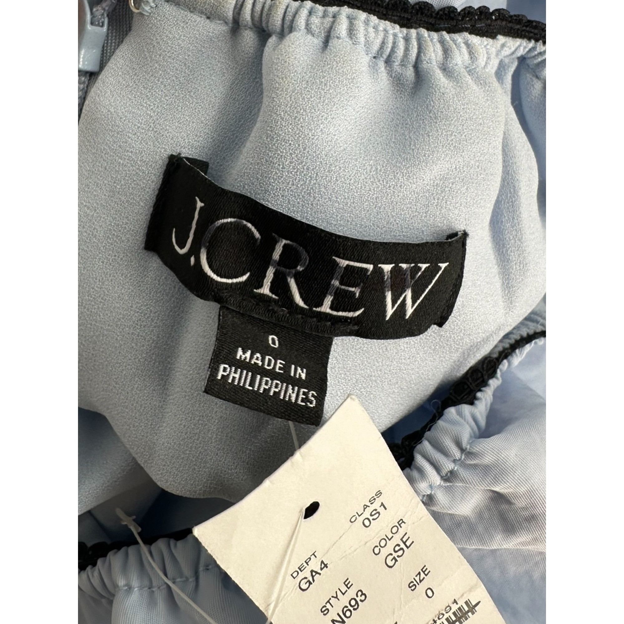 J.Crew J. Crew Dress - Powder Blue Sheath Mini NWT - Size 0 Size XS / US 0-2 / IT 36-38 - 4 Thumbnail