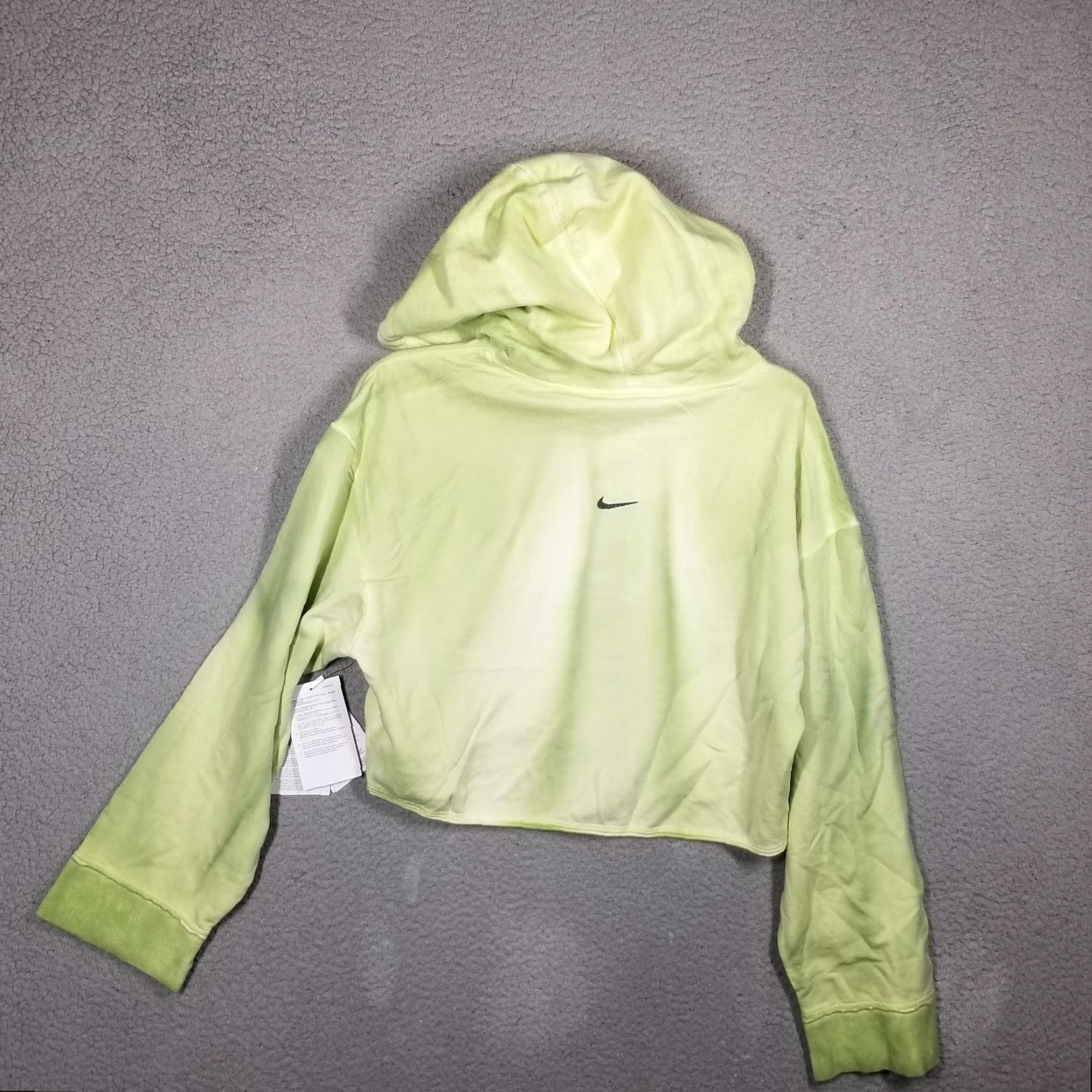 Nike Nike Fleece Hoodie Womens XS Pullover Outdoor Hooded Regular - Lemon Twist Yellow, Nike DN3711-736, 90s? Size XS / US 0-2 / IT 36-38 - 3 Thumbnail