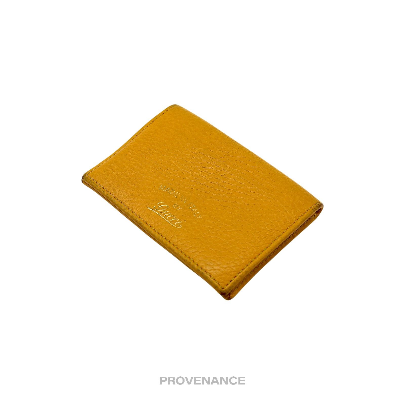 Gucci 🔴 Gucci MII Pocket Organizer Wallet- Yellow Tumbled Leather Size ONE SIZE - 3 Thumbnail