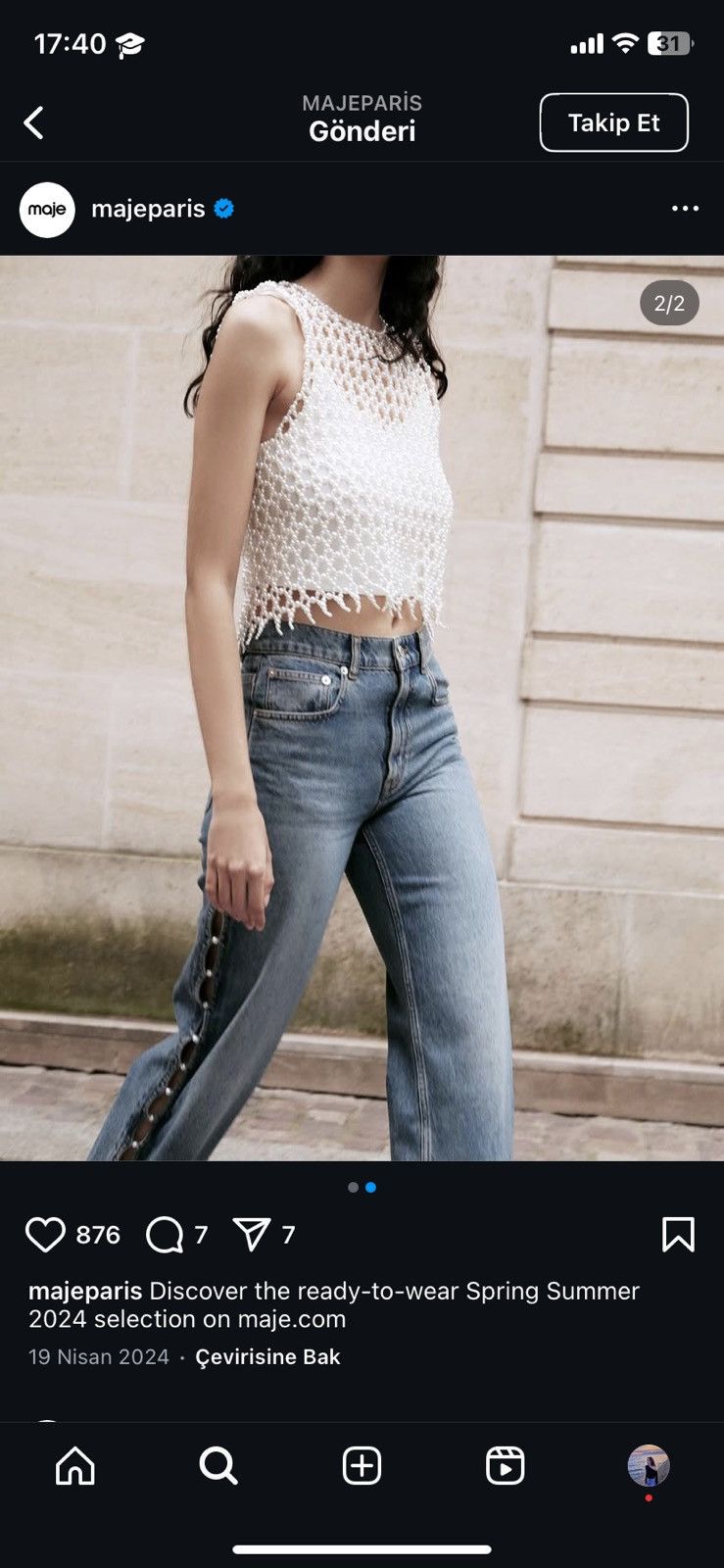 Maje Maje Paris FR38 size Size 27" / US 4 / IT 40 - 6 Thumbnail