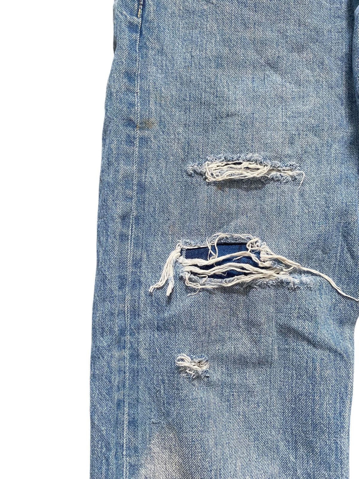 Japanese Brand Beams Japan Selvedge Distressed Patchwork Denim Size US 30 / EU 46 - 6 Thumbnail