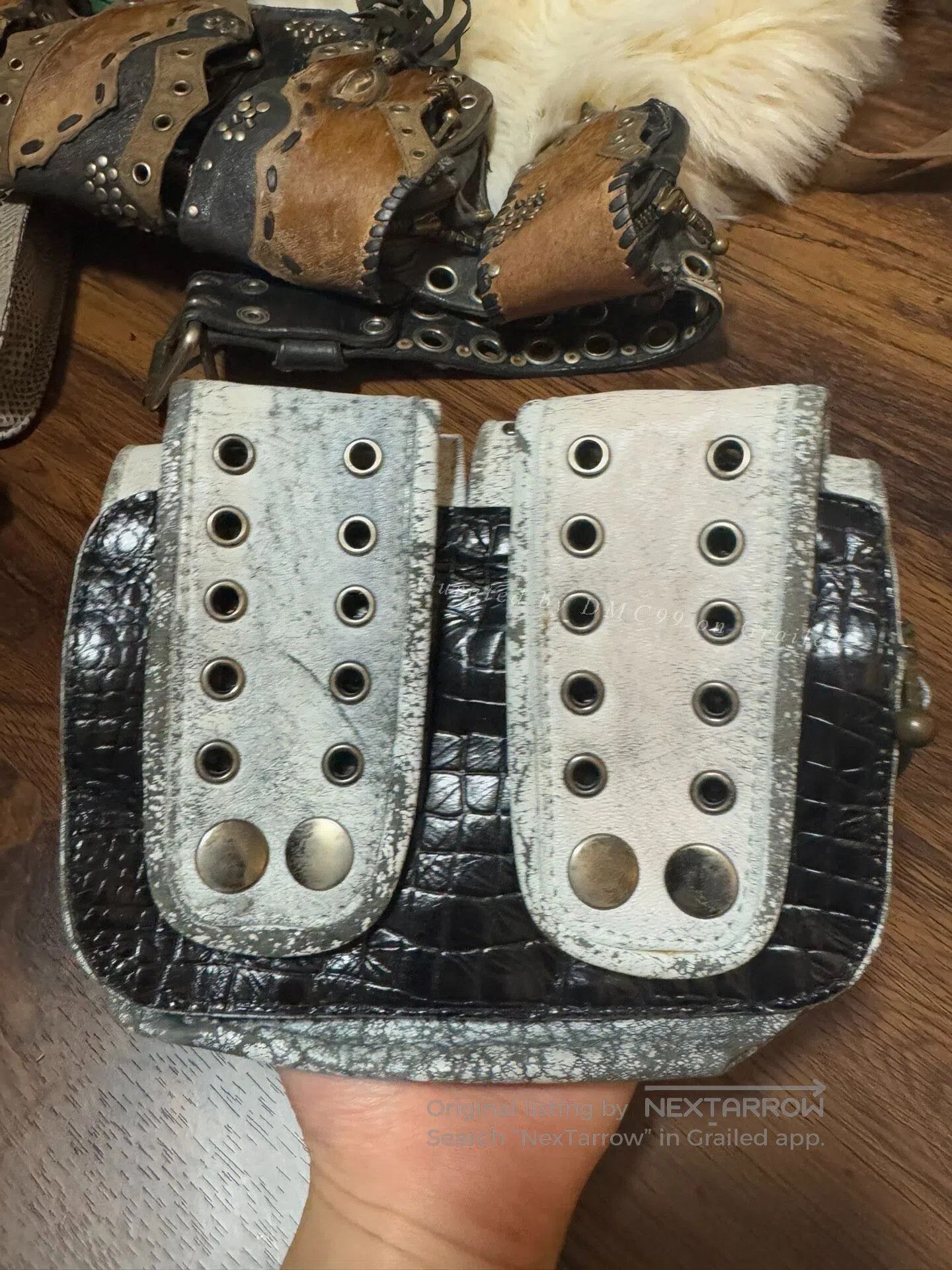 KMRii kmrii Visual Kei White Waist Bag. Size ONE SIZE - 3 Thumbnail