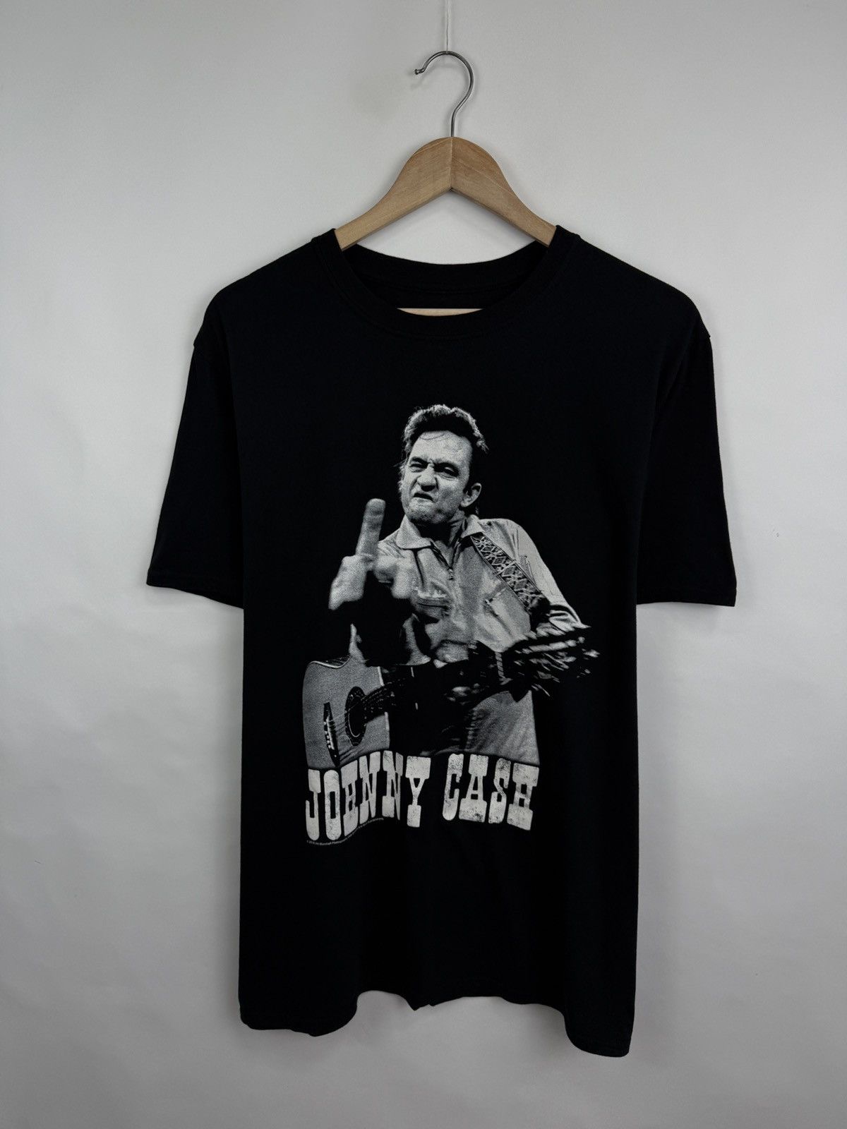 Band Tees 🇺🇸 Vintage 2012 Johnny Cash Fuck Black Tee (Ray Charles) Rare Size US L / EU 52-54 / 3 - 3 Thumbnail