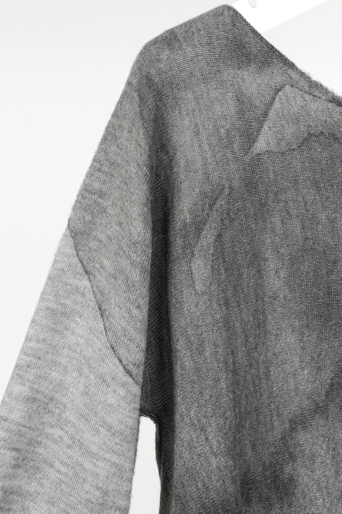 Other Crea Concept AW/17 Grey Watercolour Sharkbite-Hem Sweater Size M / US 6-8 / IT 42-44 - 5 Thumbnail