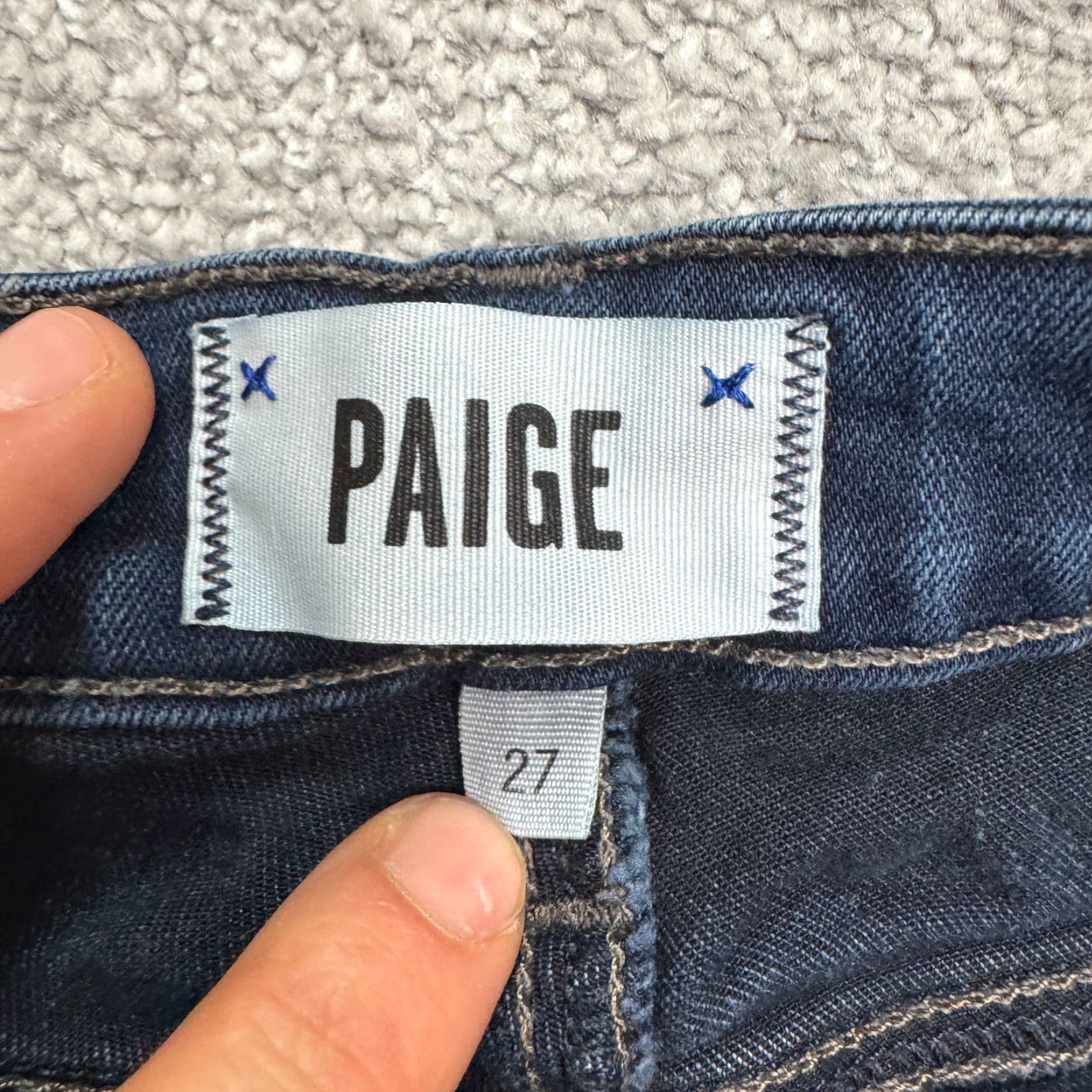 Paige VINTAGE Paige Verdugo Skinny Jeans Womens 27 Blue Dark Wash Mid Rise Ankle Denim Streetwear Size 27" / US 4 / IT 40 - 7 Thumbnail