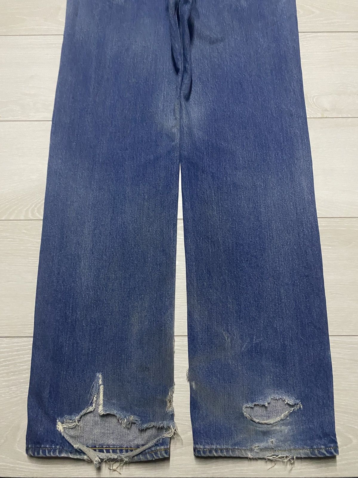 Undercover × Uniqlo Vintage Warehouse & co Mud Wash Distressed Loose Jeans Size US 33 - 6 Thumbnail