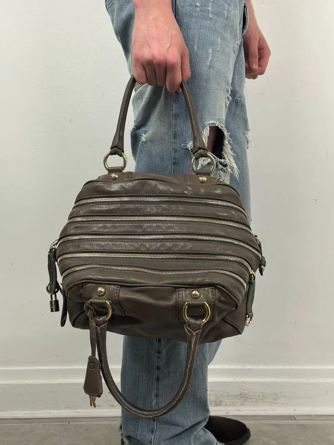 Dolce & Gabbana AW2010 Dolce & Gabbana Taupe Multi-Zip Leather Lily Bag Size ONE SIZE - 3 Thumbnail