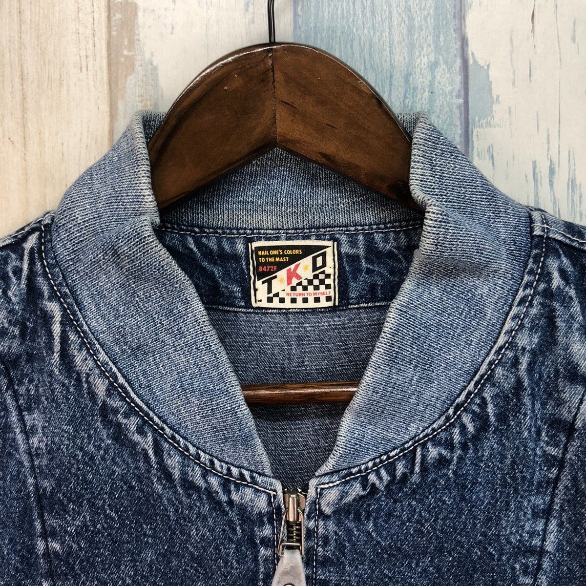 Vintage Vintage GP-Special Pecchi Racing Team Bomber Denim Jacket Size US XL / EU 56 / 4 - 8 Thumbnail