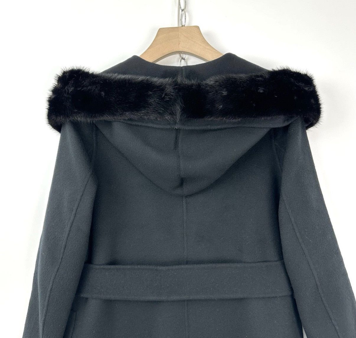 Gucci Gucci/Fur Collar Hooded Black Coat K12 Size M / US 6-8 / IT 42-44 - 6 Thumbnail