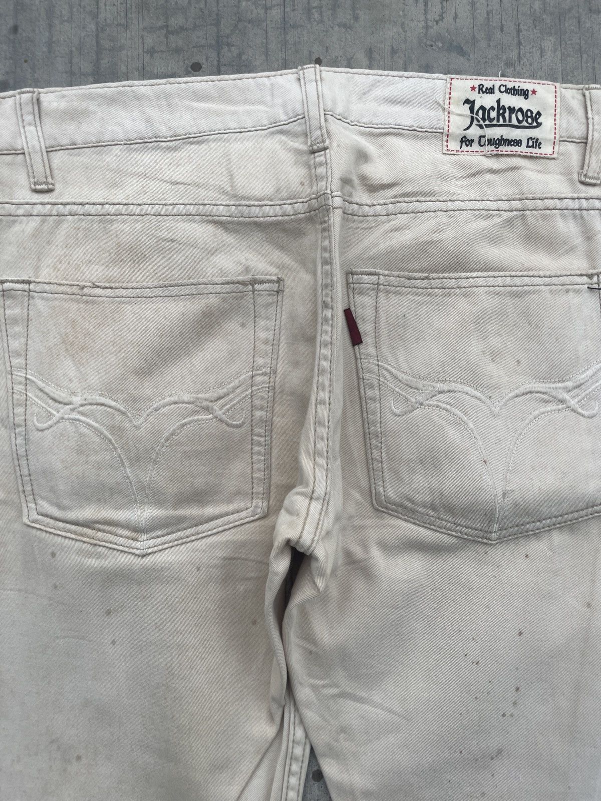 JACKROSE JACKROSE CREAM FLARE JEANS PUNK ARCHIVE Size US 31 - 7 Thumbnail