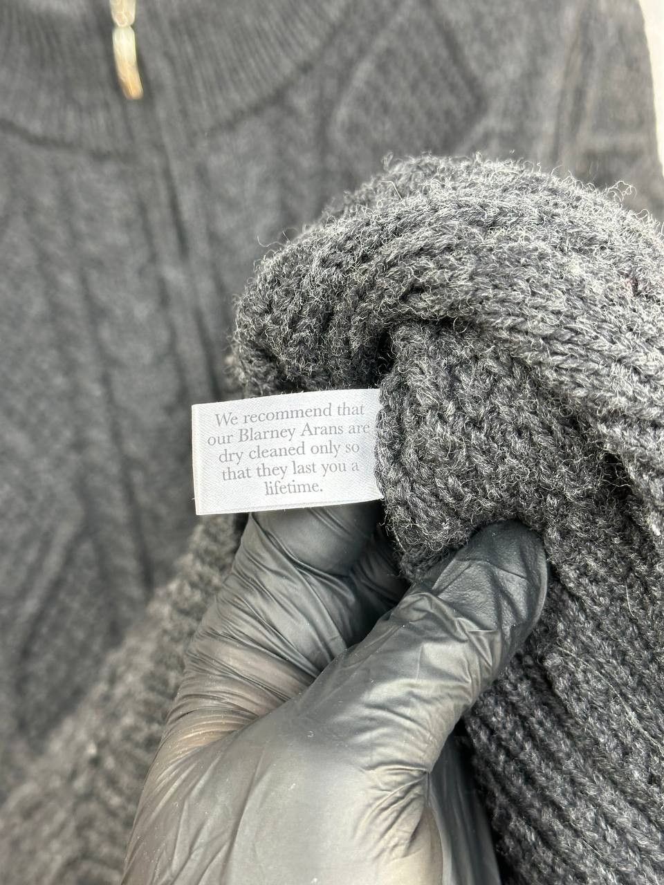 Vintage Blarney Woollen Mills Aran Full Zip Sweater Wool Knit Size US XL / EU 56 / 4 - 14 Thumbnail