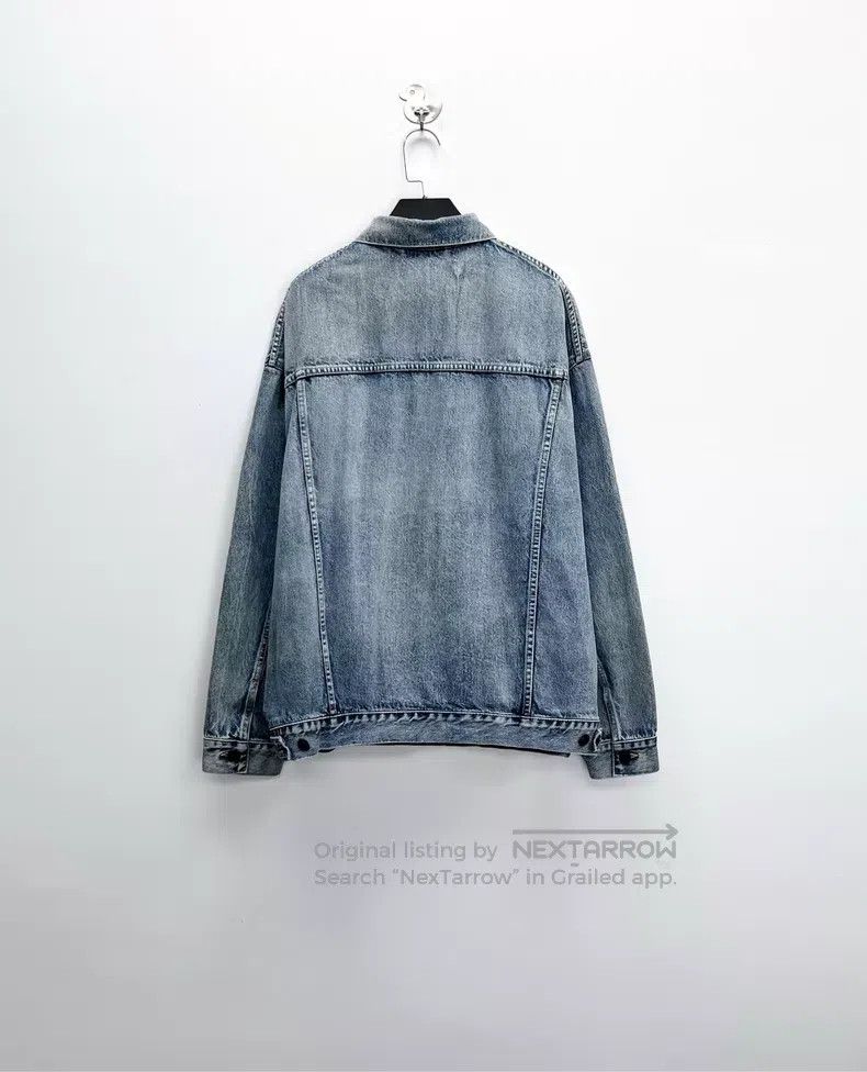 Balenciaga Balenciaga Light Blue Washed Distressed Embroidered Letter Size US XS / EU 42 / 0 - 2 Thumbnail