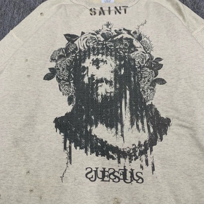 Saint Michael Saint Michael Grey Rose Sacred Heart long sleeve Size US L / EU 52-54 / 3 - 3 Thumbnail