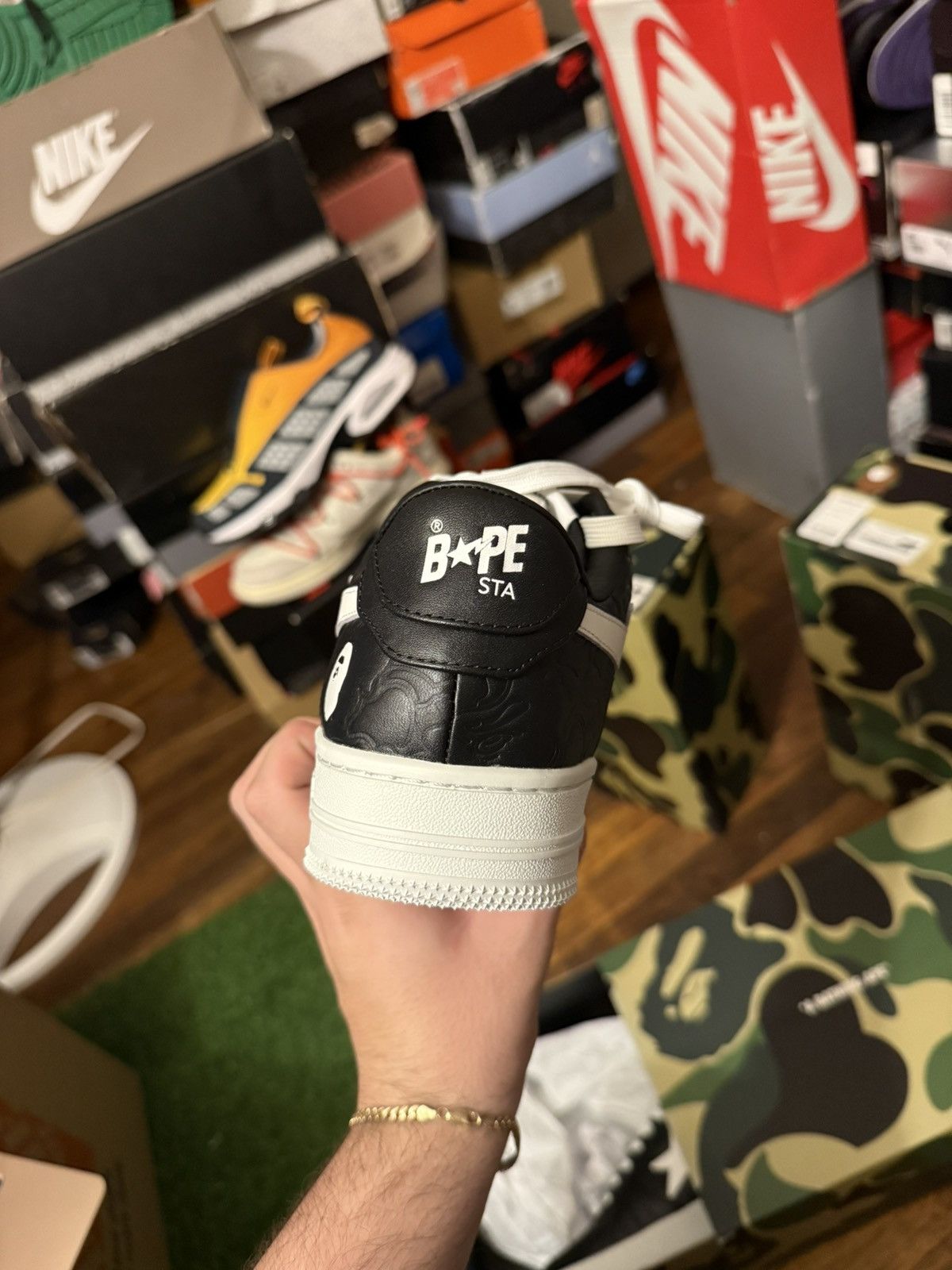 Bape Bapesta Black size 8 Size US 10 / EU 43 - 6 Thumbnail