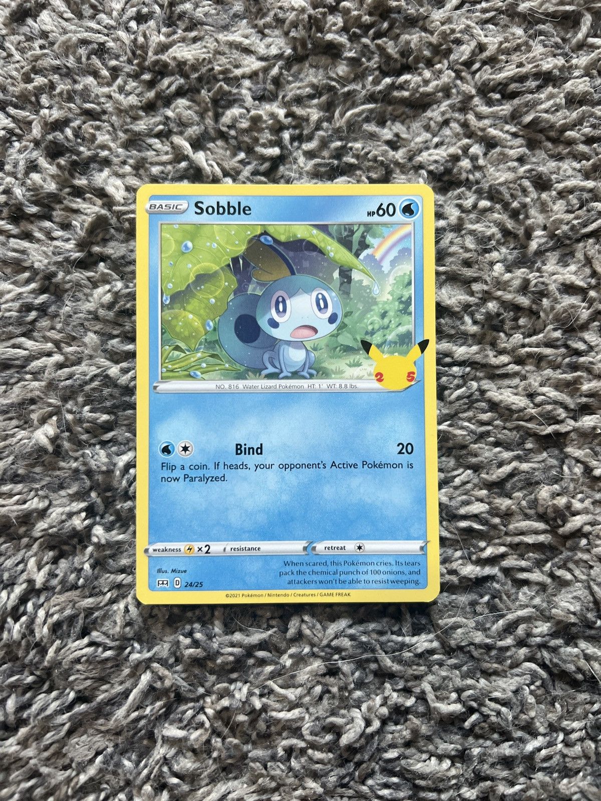 Hypebeast  Nintendo  Pokemon 2021 Pokmon Sobble Basic Card | Grailed